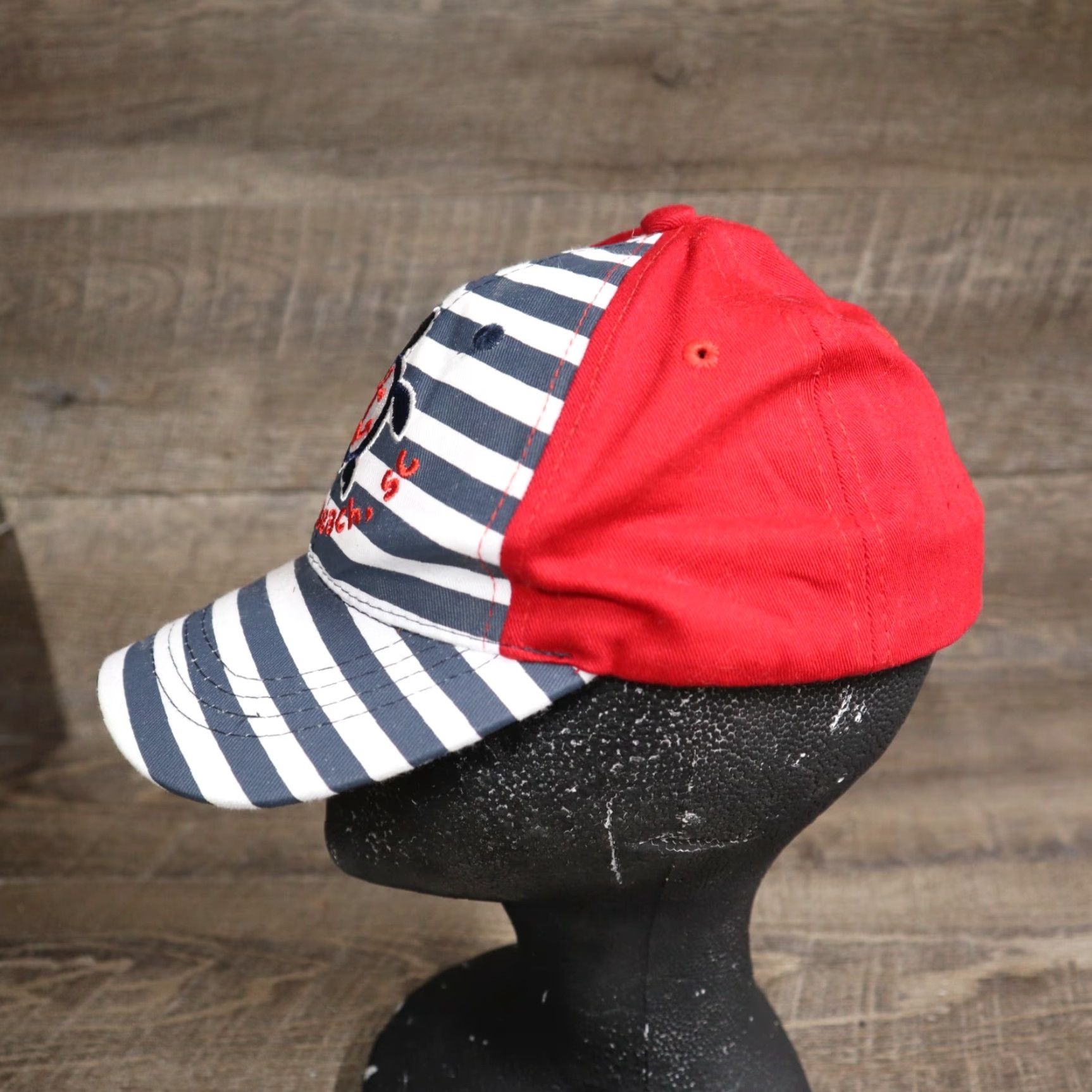 Vintage Myrtle Beach SC Adjustable Red White Baseball Cap Hat Unisex Adults Adult Adjustable Red Palm Tree Beach Baseball Cap Mens Size ONE SIZE - 5 Thumbnail