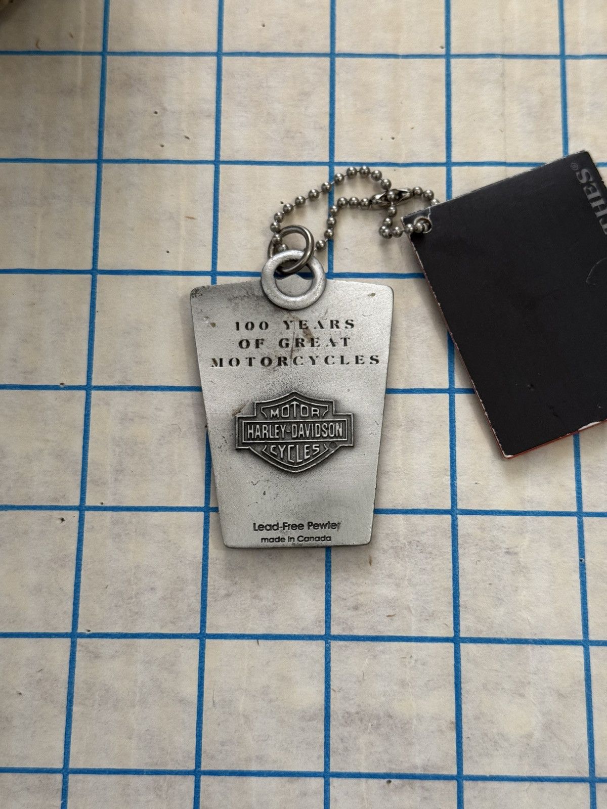 Harley Davidson Harley Davidson 100th Anniversary Pewter Key Chain Motorcycl Size ONE SIZE - 5 Thumbnail