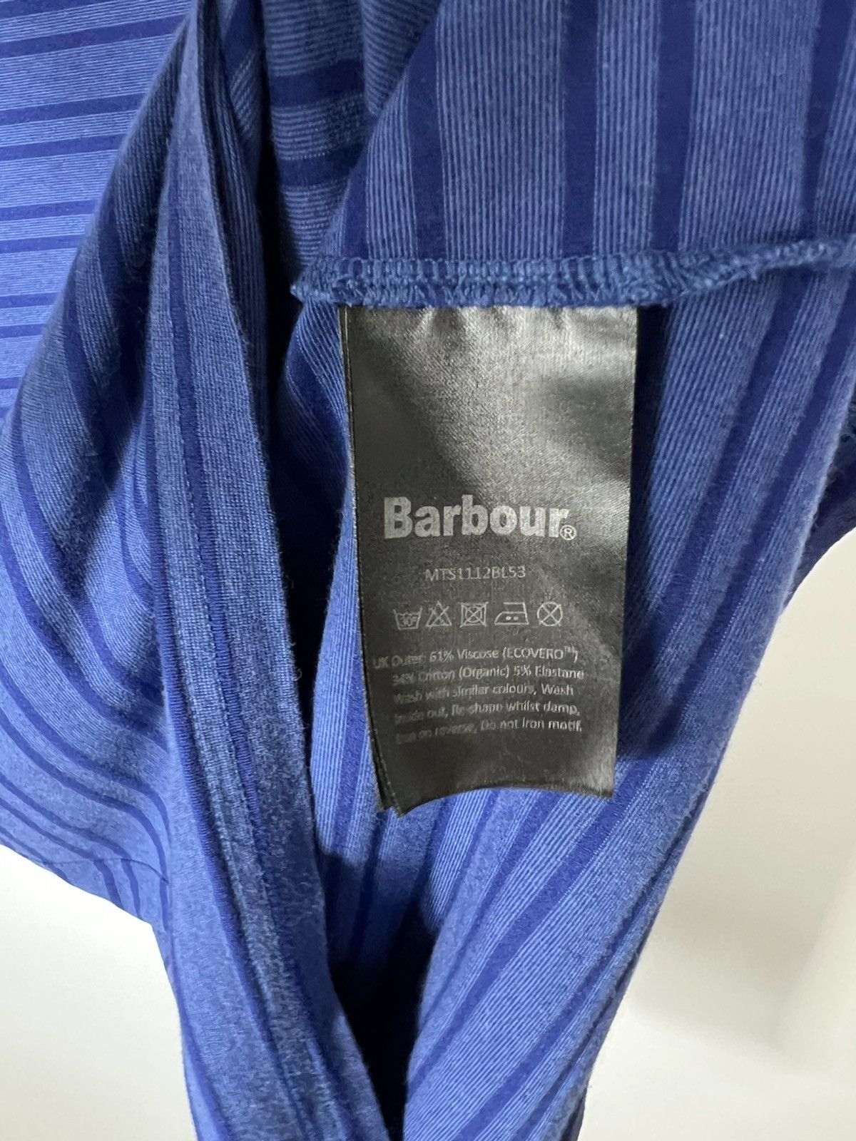 Barbour Vintage streetwear designer Barbour Tailored Fit Striped Tee Size US S / EU 44-46 / 1 - 6 Thumbnail