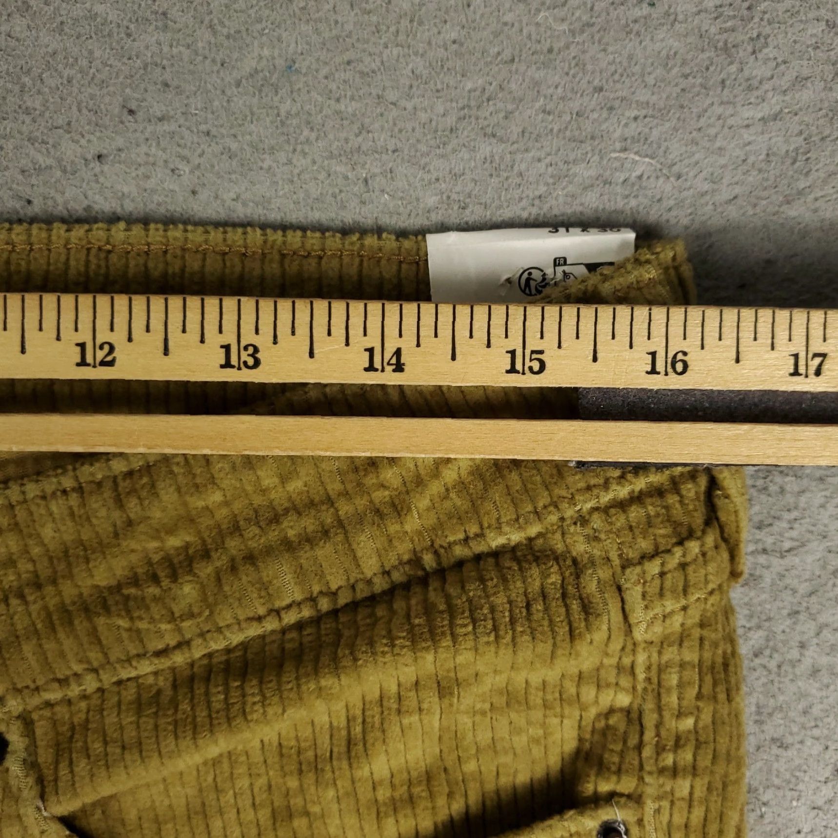 Levi's Levi's 711 Jeans Womens 31x30 Beige Corduroy Skinny Pants Classic Regular Fit Size 24" / US 00 / IT 34 - 3 Thumbnail