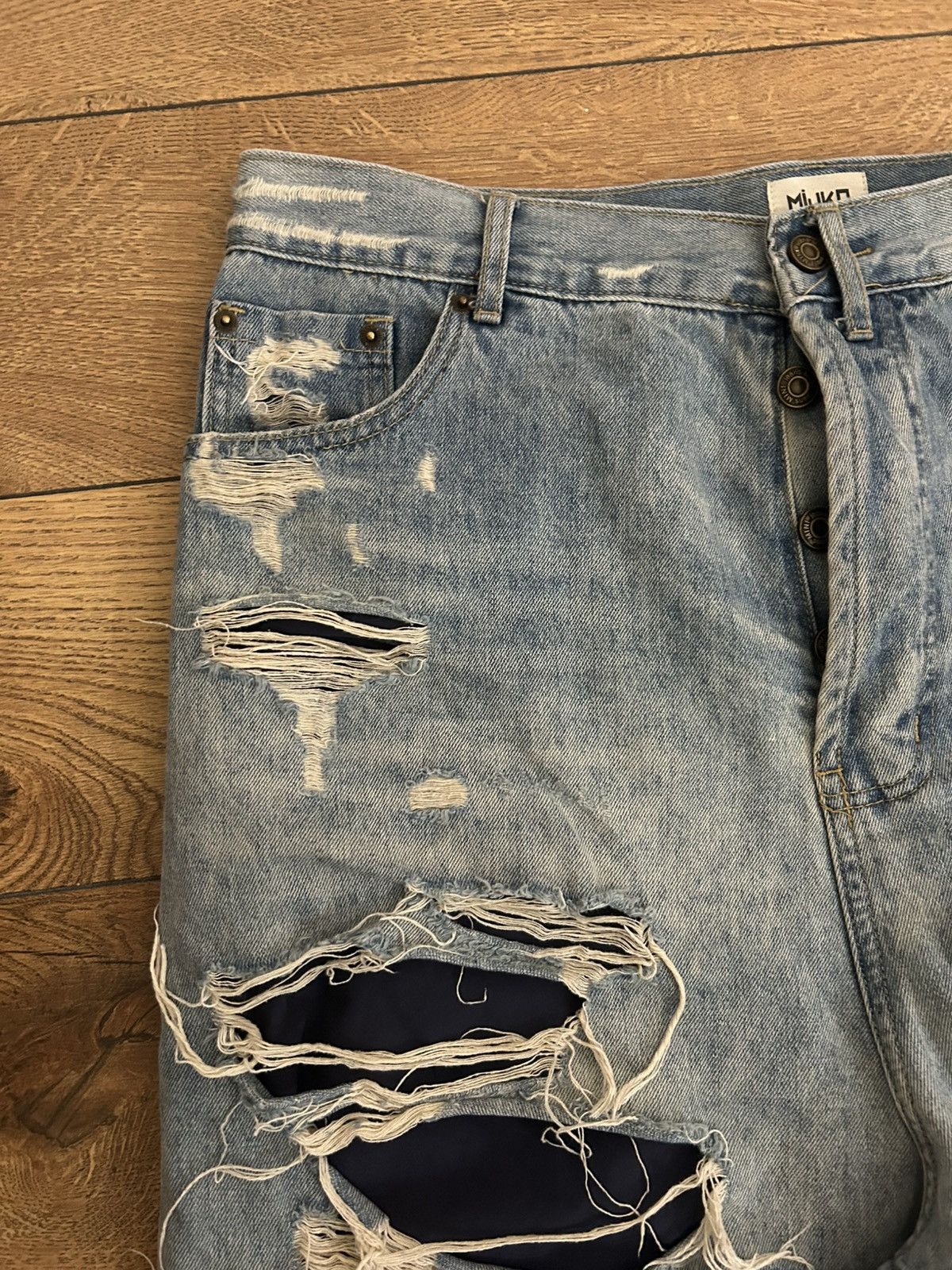 Japanese Brand Mijko hyper distressed jeans Size US 32 / EU 48 - 3 Thumbnail