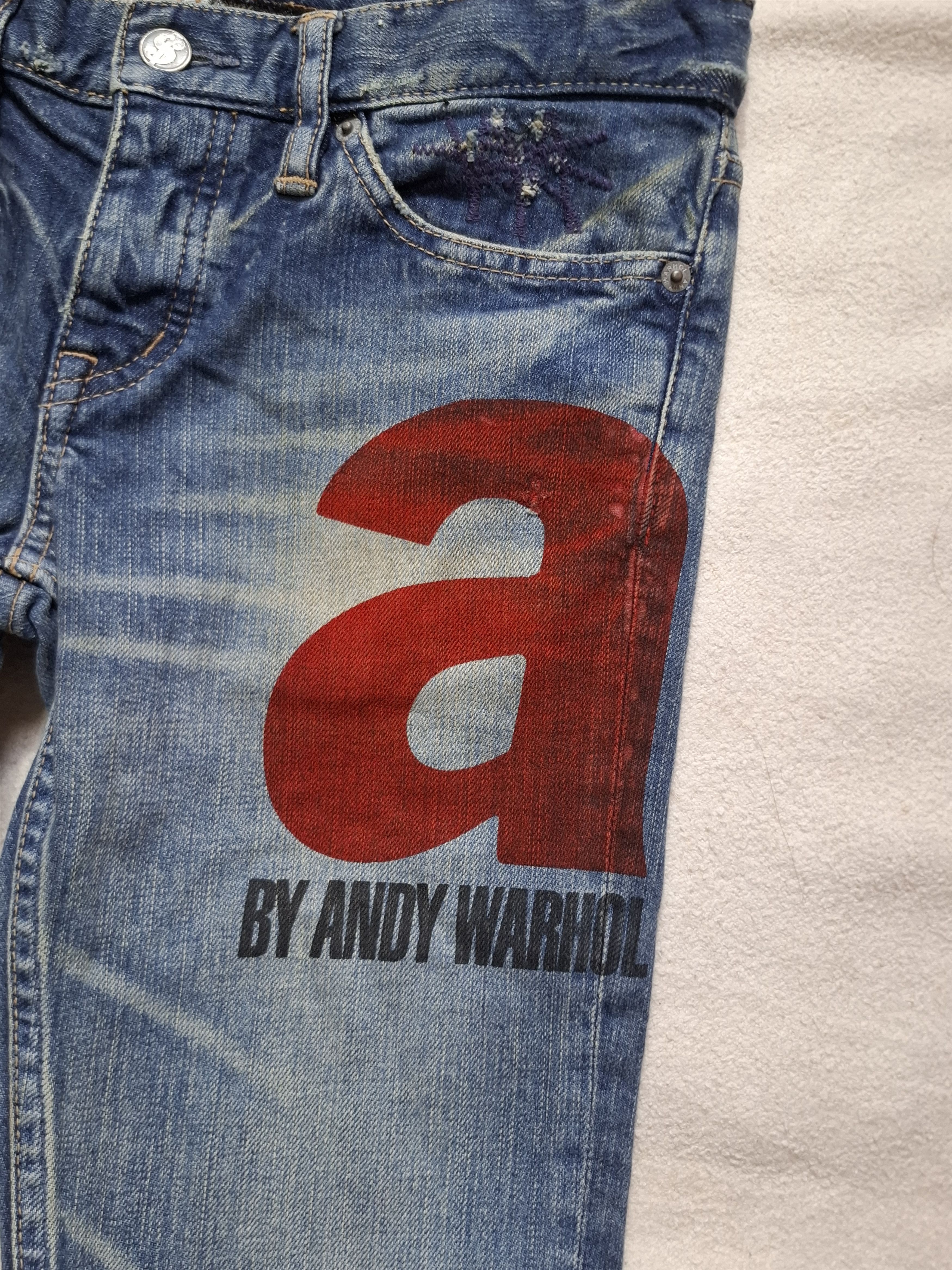 Hysteric Glamour Hysteric Glamour x Andy Warhol Washed Denim Slim Jeans Size 28" / US 6 / IT 42 - 5 Thumbnail