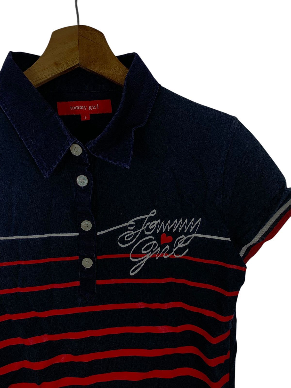 Tommy Hilfiger Vintage TOMMY HILFIGER USA Striped Slim Fit Polo Tee Shirt Size S / US 4 / IT 40 - 6 Thumbnail