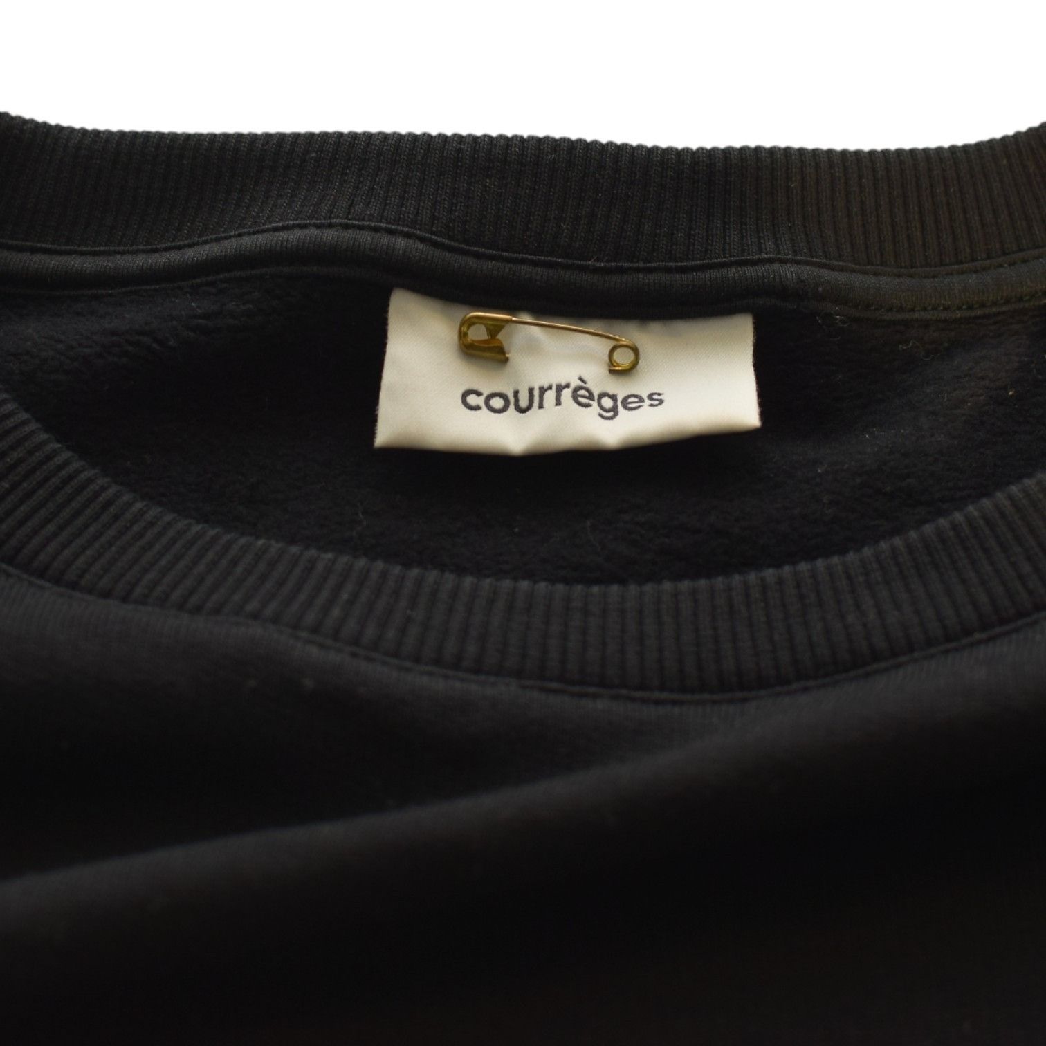 Courreges Courrèges Black Logo Sweatshirt Size 1 – Oversized Fit – Ico Size ONE SIZE - 3 Thumbnail