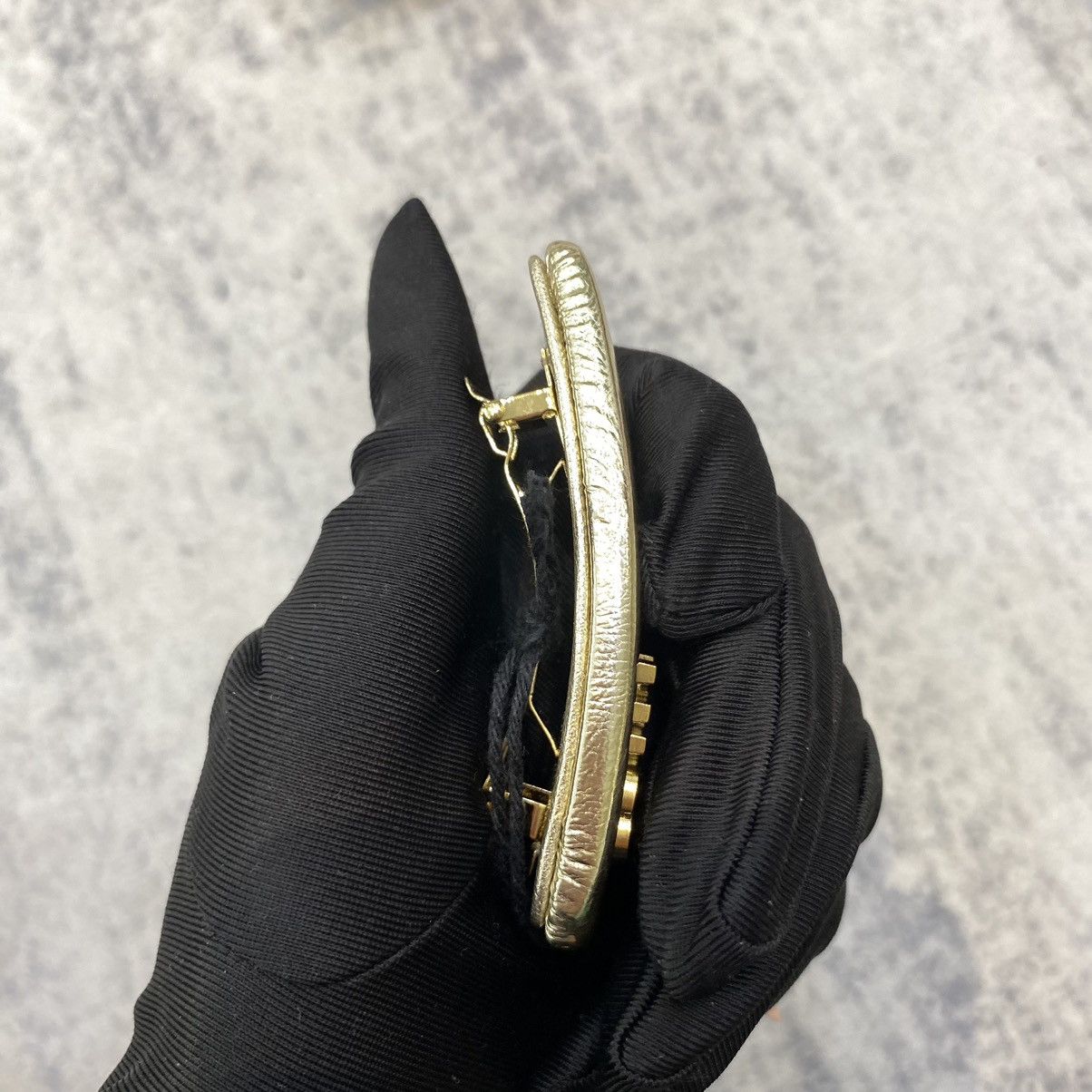 Miu Miu MIU MIU Nappa Leather Hair Clip PYRITE Size ONE SIZE - 6 Thumbnail