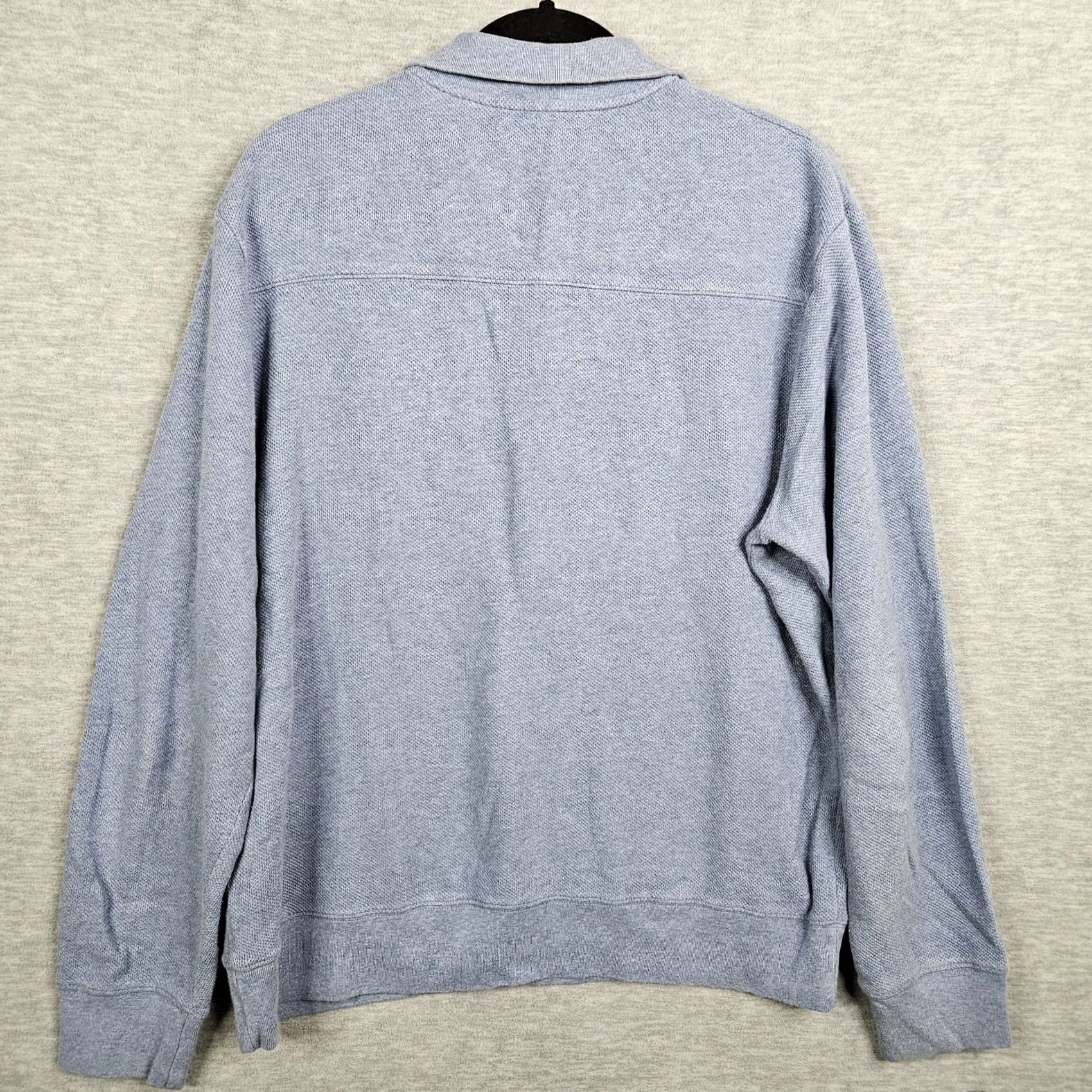 Gant GANT Men’s Teal Blue Quarter Zipper Textured Cotton Sweater L Cardigan Knit Zip Navy? Size L / US 10 / IT 46 - 2 Thumbnail