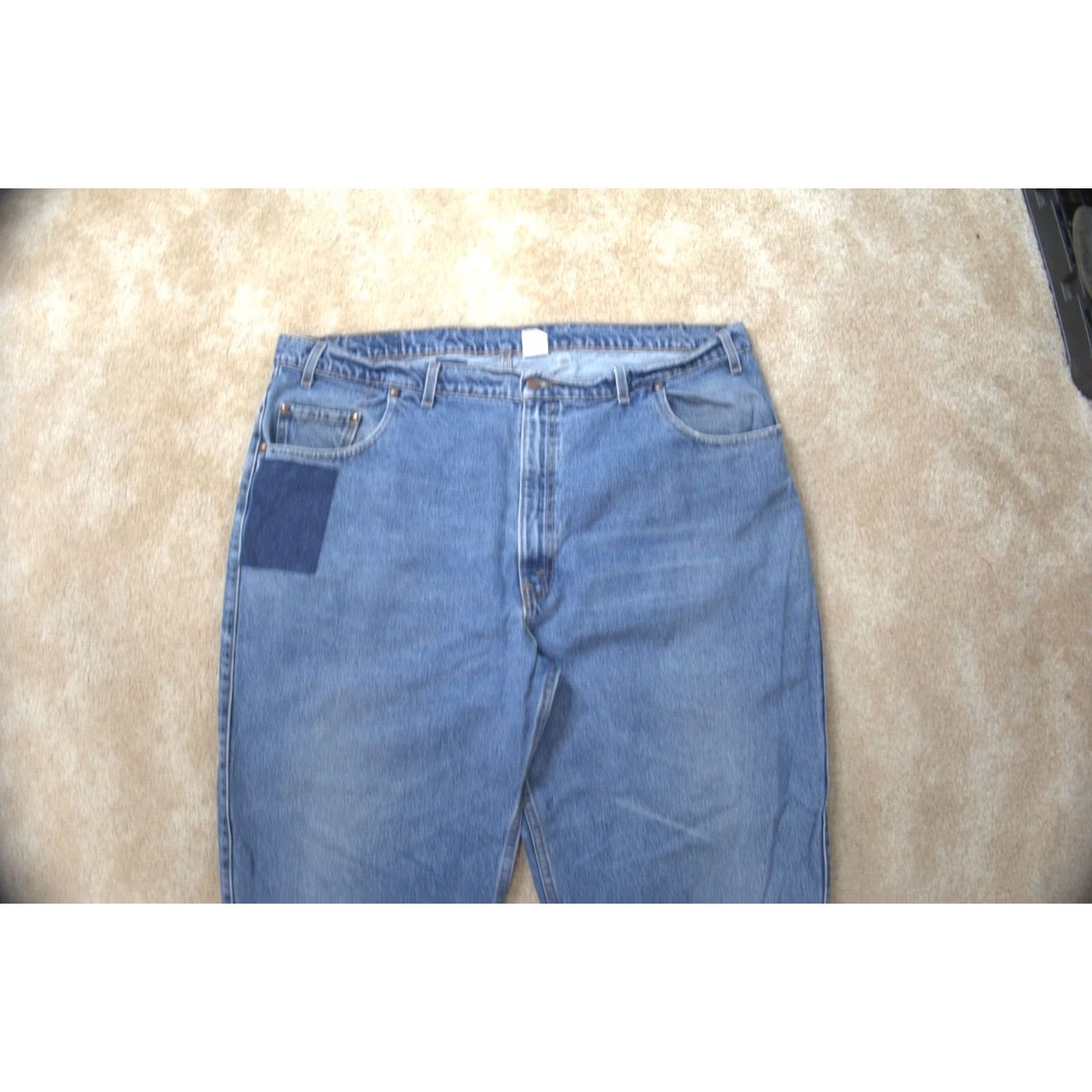 Levi's VINTAGE Levi's 545 Jeans Mens 46x32 Blue Denim Distressed 5-Pocket Baggy Straight Modern Regular 90s Grunge Logo Belt Loops Shirt? Size US 30 / EU 46 - 2 Thumbnail