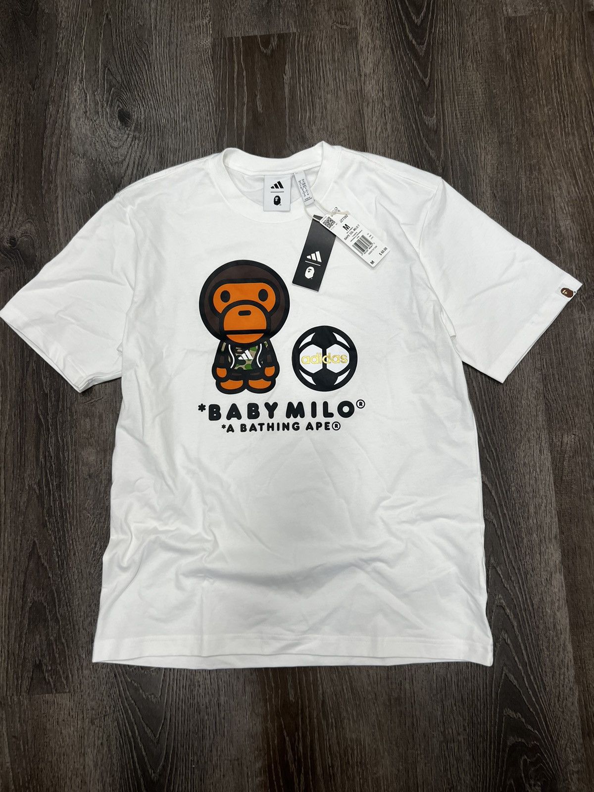 Adidas × Bape Adidas x Bape SSL Milo Tee Sz XL NEW w Tags! Size US XL / EU 56 / 4 - 1 Thumbnail