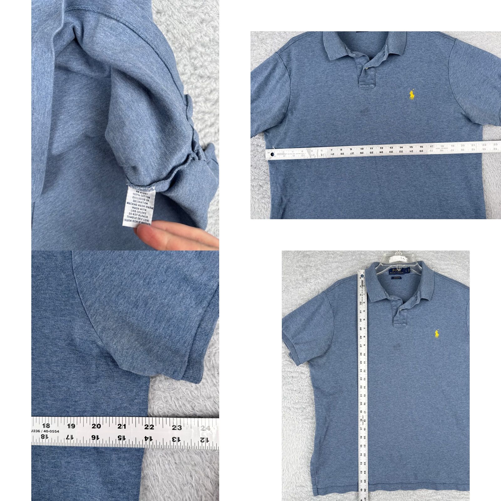 Ralph Lauren VINTAGE Ralph Lauren Polo Shirt Mens Large Blue 100% Cotton Knit Polo Golf Pony Modern American Sports Shirt Mens Large Blue 100% Cotton Knit Size US L / EU 52-54 / 3 - 8 Thumbnail