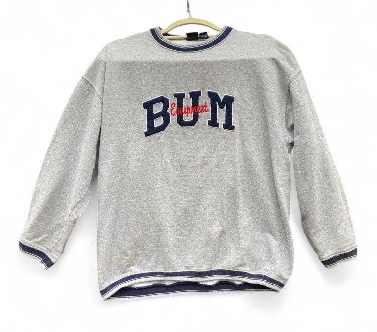 B.U.M Equipment Vintage Bum Equipment Sweatshirt Grey Blue Pullover Size S/M Size US M / EU 48-50 / 2 - 5 Thumbnail
