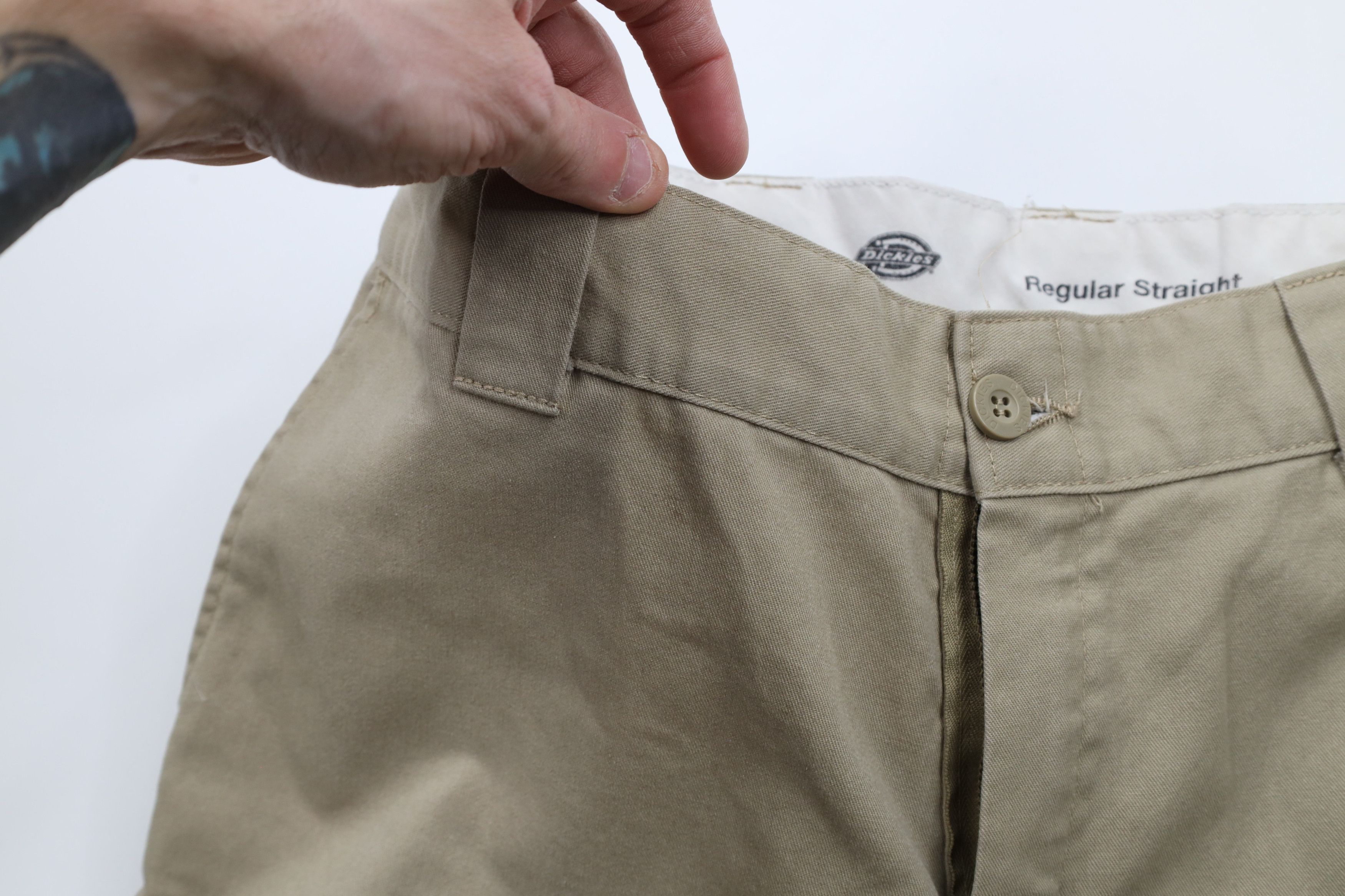 Dickies × Vintage Vintage Dickies Straight Leg Dungaree Cargo Pants Beige Size US 34 / EU 50 - 9 Thumbnail