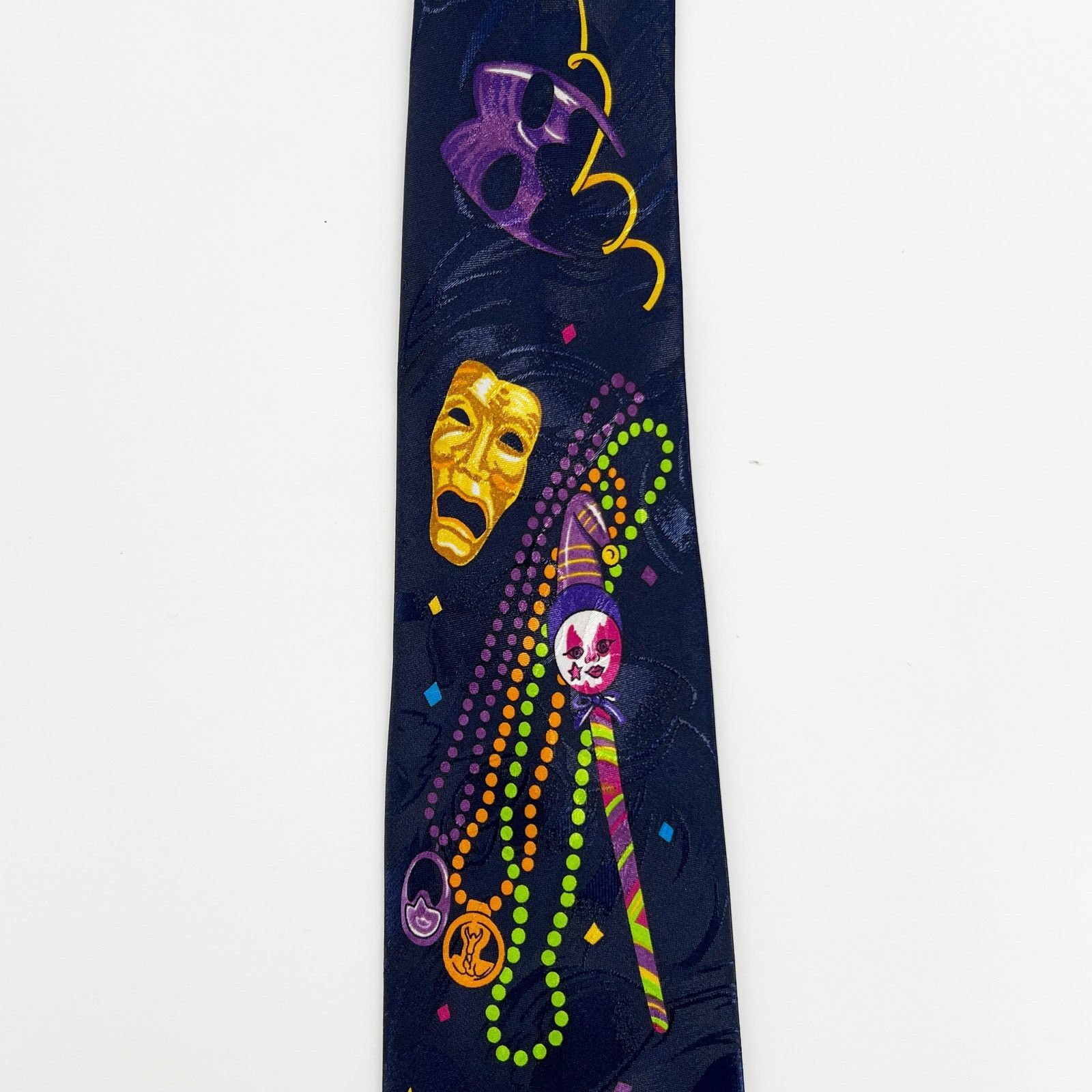 Vintage 90s Mardi Gras neck tie 1990s vintage Size ONE SIZE - 4 Thumbnail