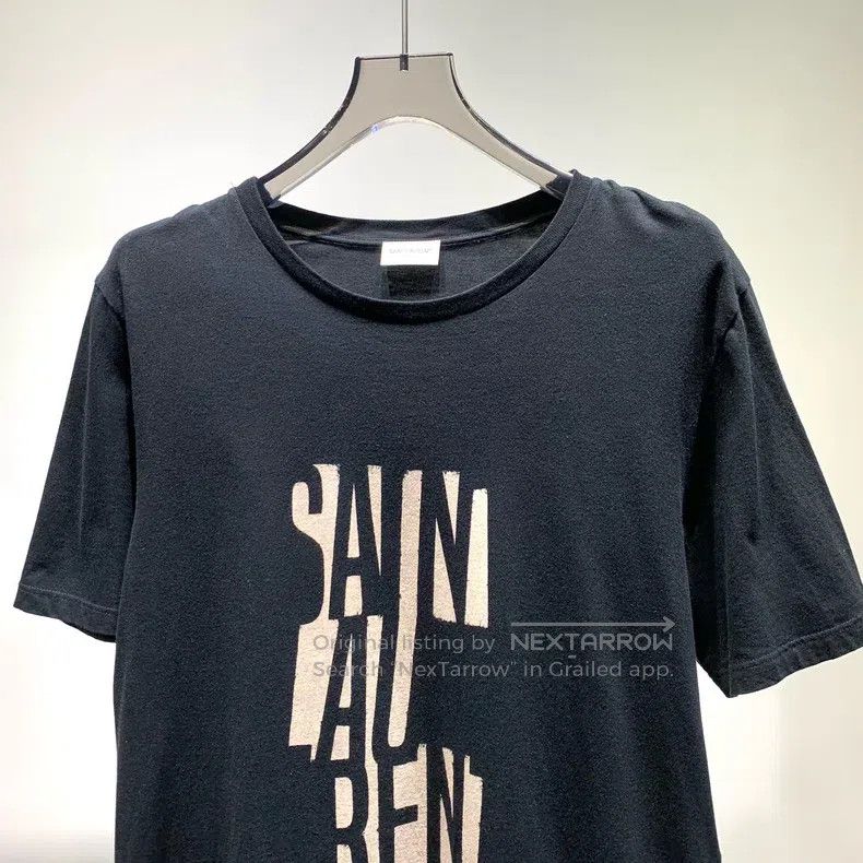Saint Laurent Paris Saint Laurent Paris Chest Logo Printed Short Sleeve T-Shir Size US M / EU 48-50 / 2 - 7 Thumbnail
