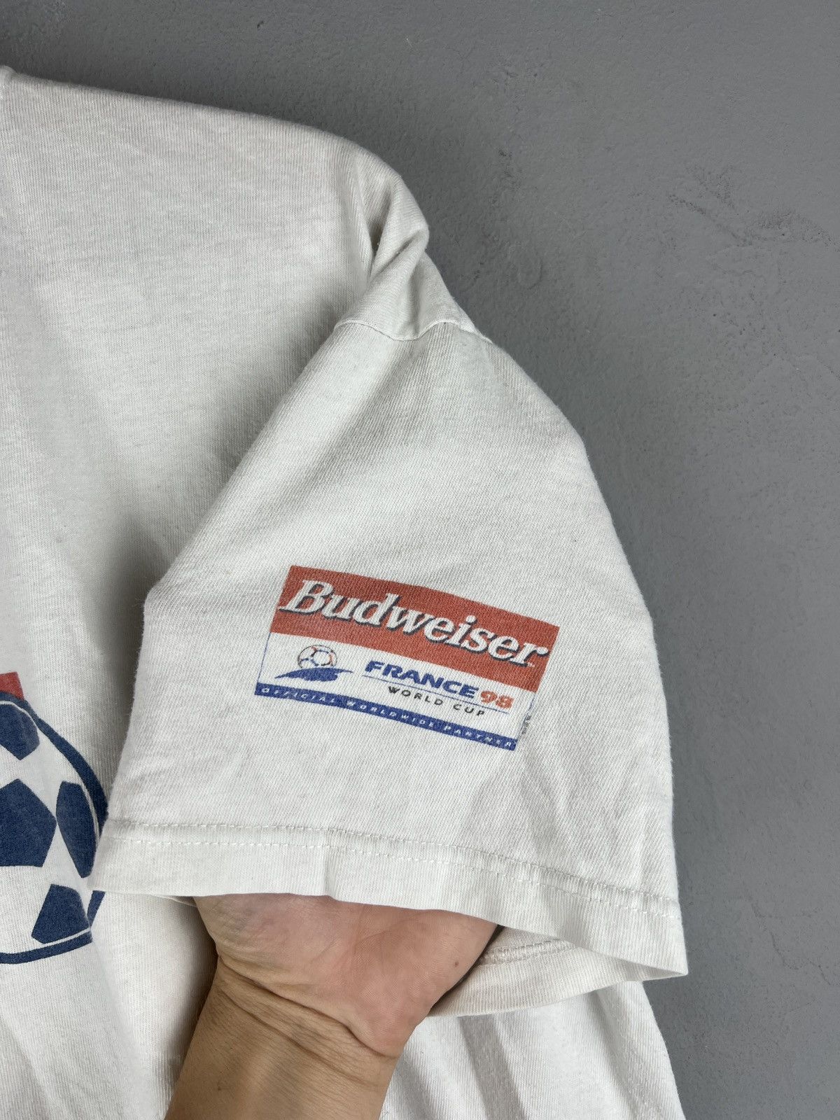 Other Vintage 98s Budweiser Racing Football Tee White XL Size US XL / EU 56 / 4 - 4 Thumbnail
