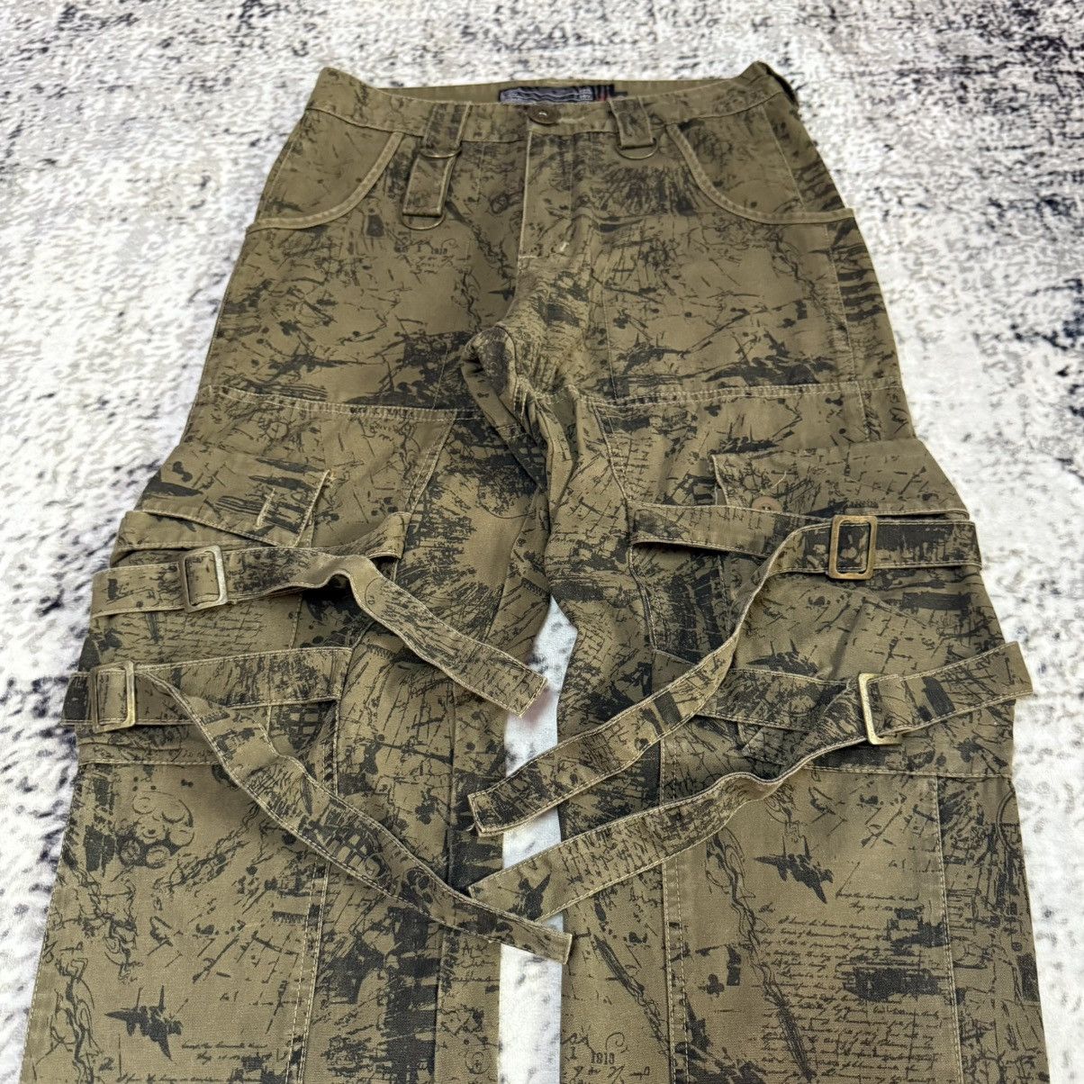 Japanese Brand Risefire Designer Technical Dept Japan Bondage Cargo Pants Size US 30 / EU 46 - 4 Thumbnail