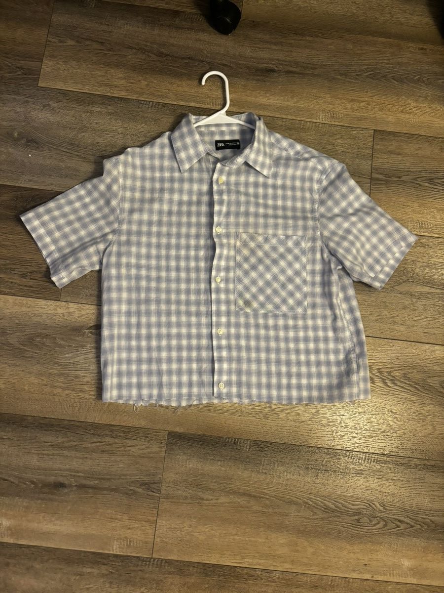 Zara Blue and white Zara flannel Size US M / EU 48-50 / 2 - 1 Thumbnail