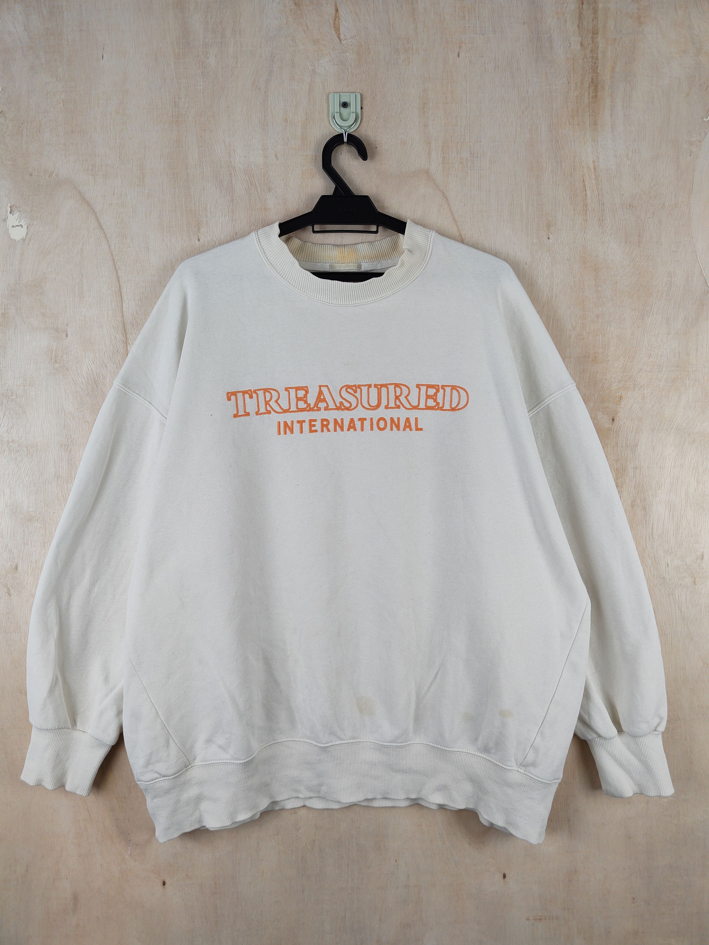 image of Gu Cream Vintage Japan Sweatshirts S2469, Men's (Size Large)