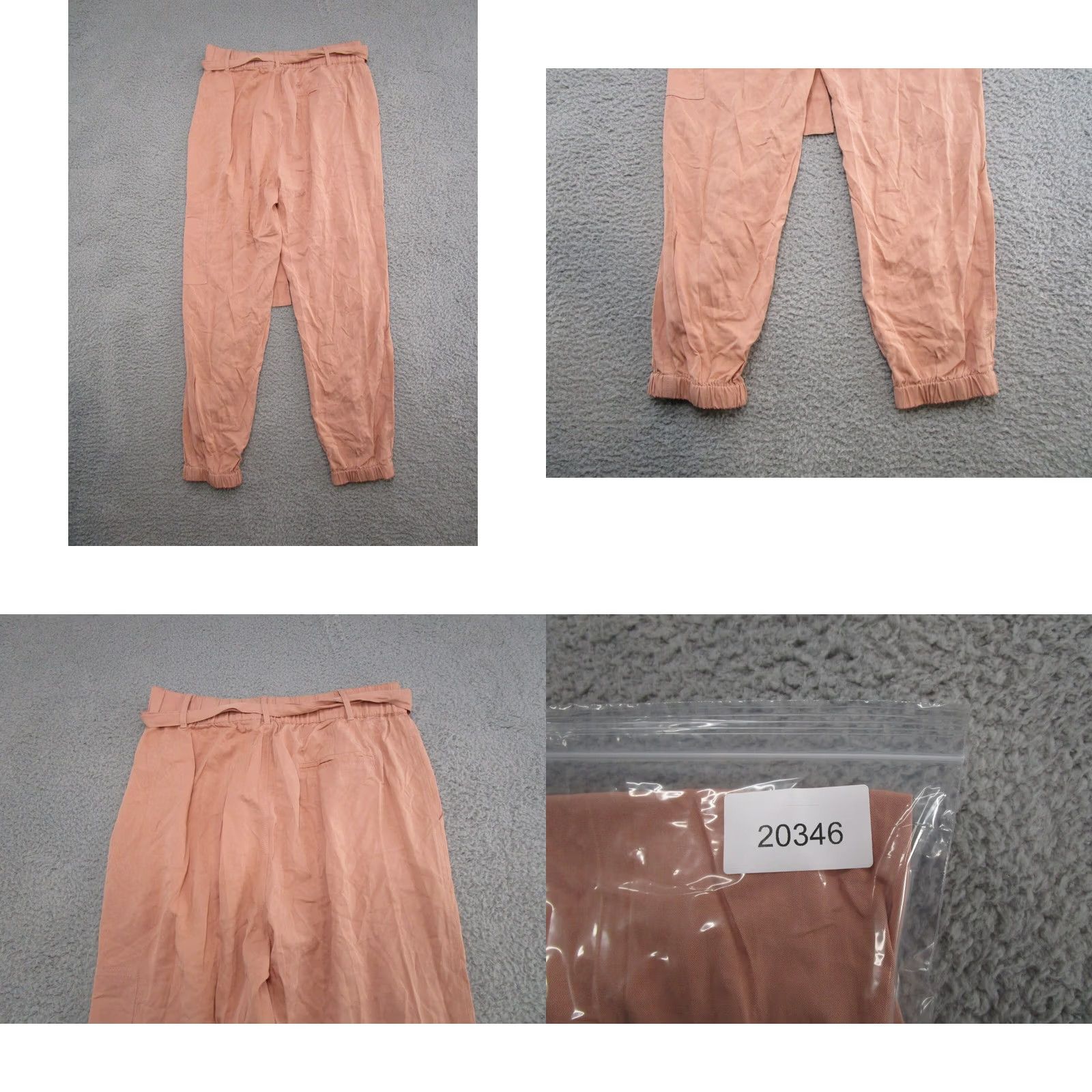 Vintage Entro Pink Jogger Pants Lightweight Tencel Blend Size M Women’s Adult Medium Peach Belted Size 32" / US 10 / IT 46 - 9 Thumbnail