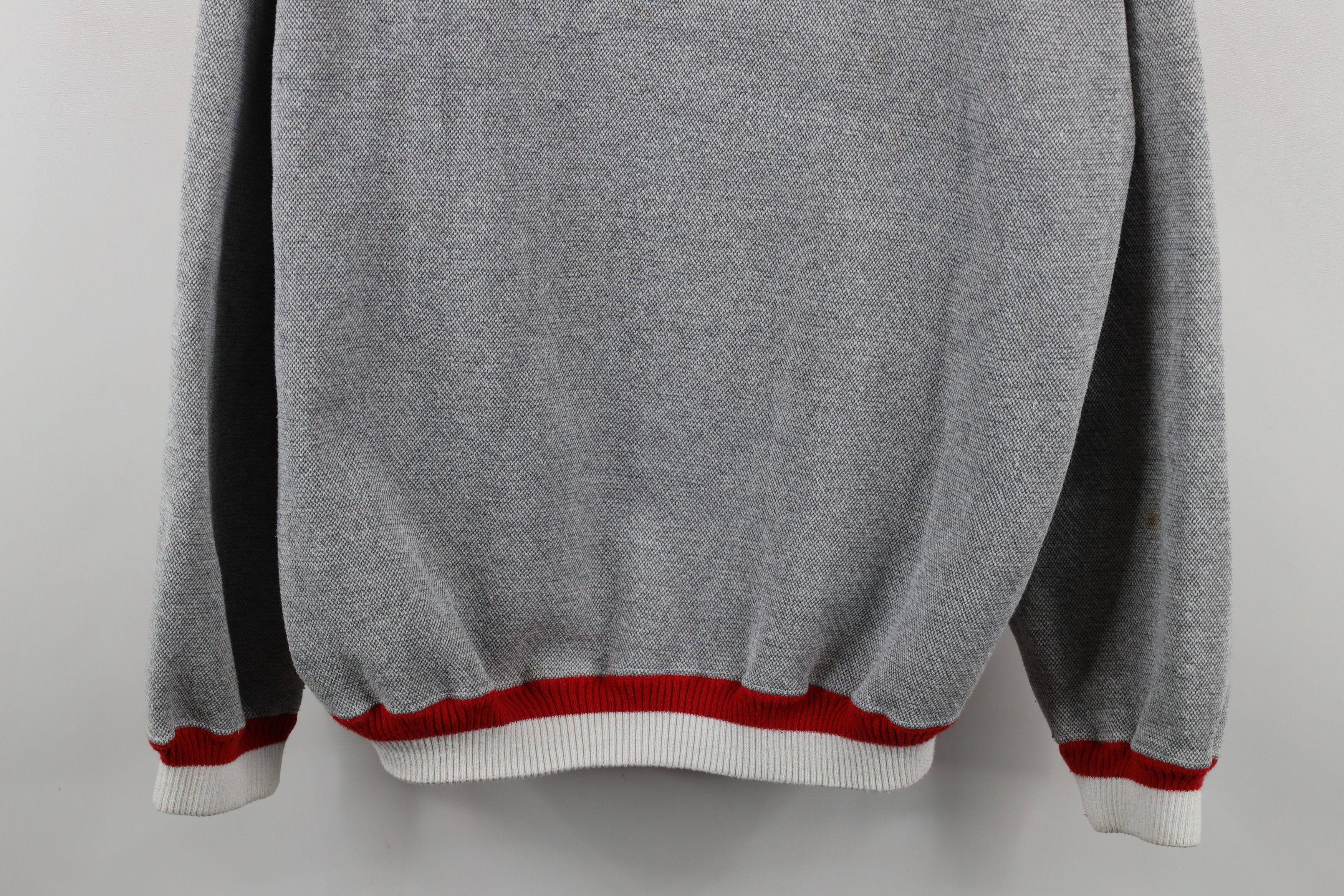 Vintage Vintage 90s Streetwear Striped Indian Head V-Neck Sweatshirt Size US XL / EU 56 / 4 - 3 Thumbnail