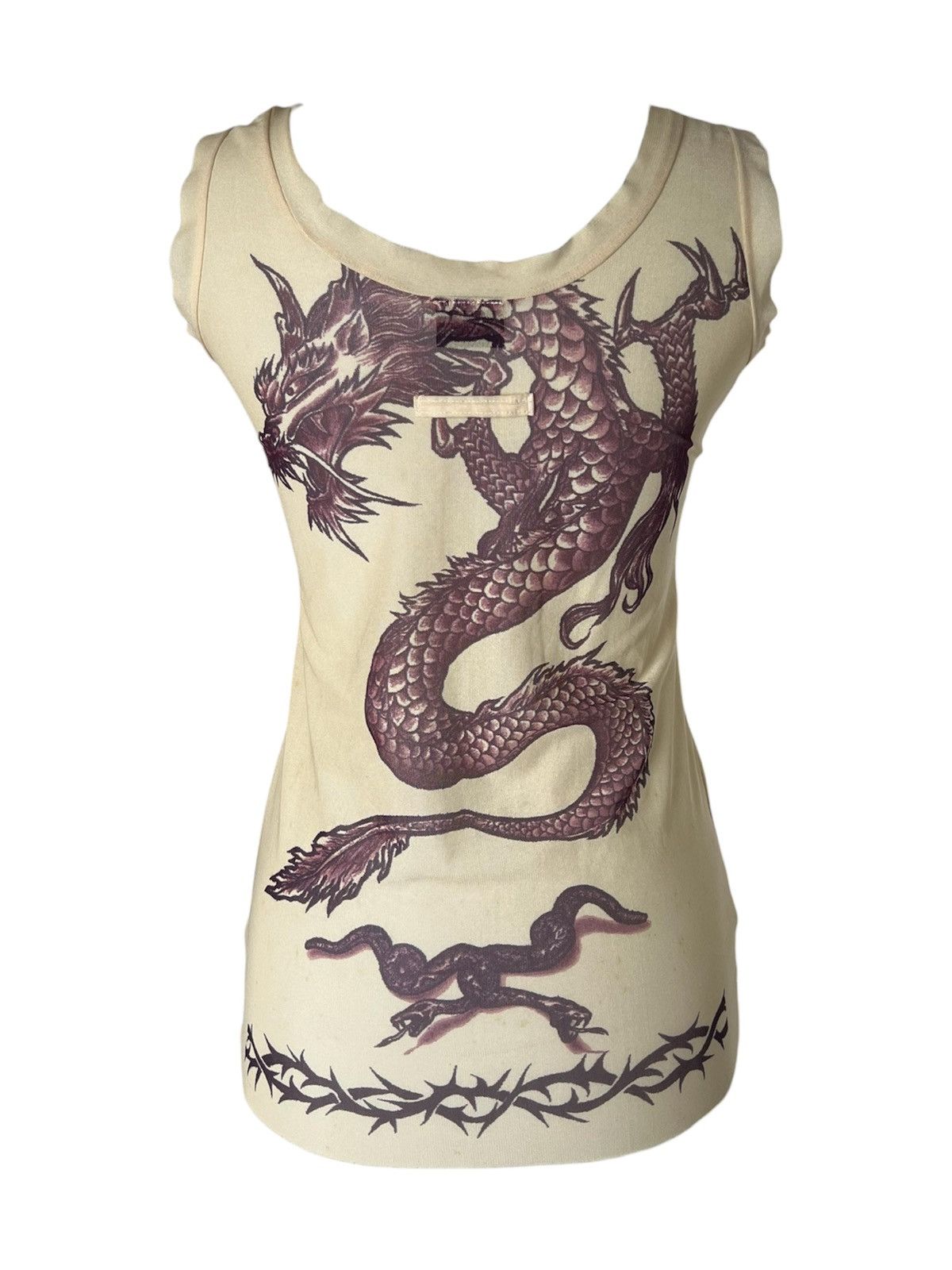 Jean Paul Gaultier SS96 Jean Paul Gaultier Safe Sex Forever Mesh Tattoo Tanktop Size US S / EU 44-46 / 1 - 2 Thumbnail