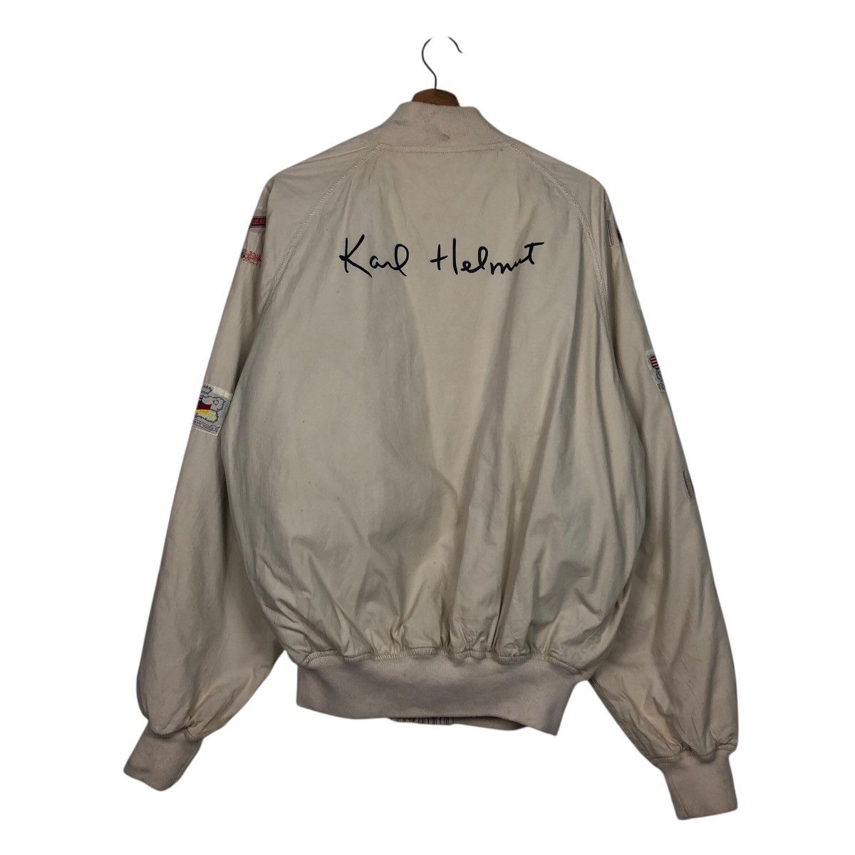 Japanese Brand 📌Vintage Bomber Jacket Karl Helmut Patches Issey Miyake Size US L / EU 52-54 / 3 - 9 Thumbnail