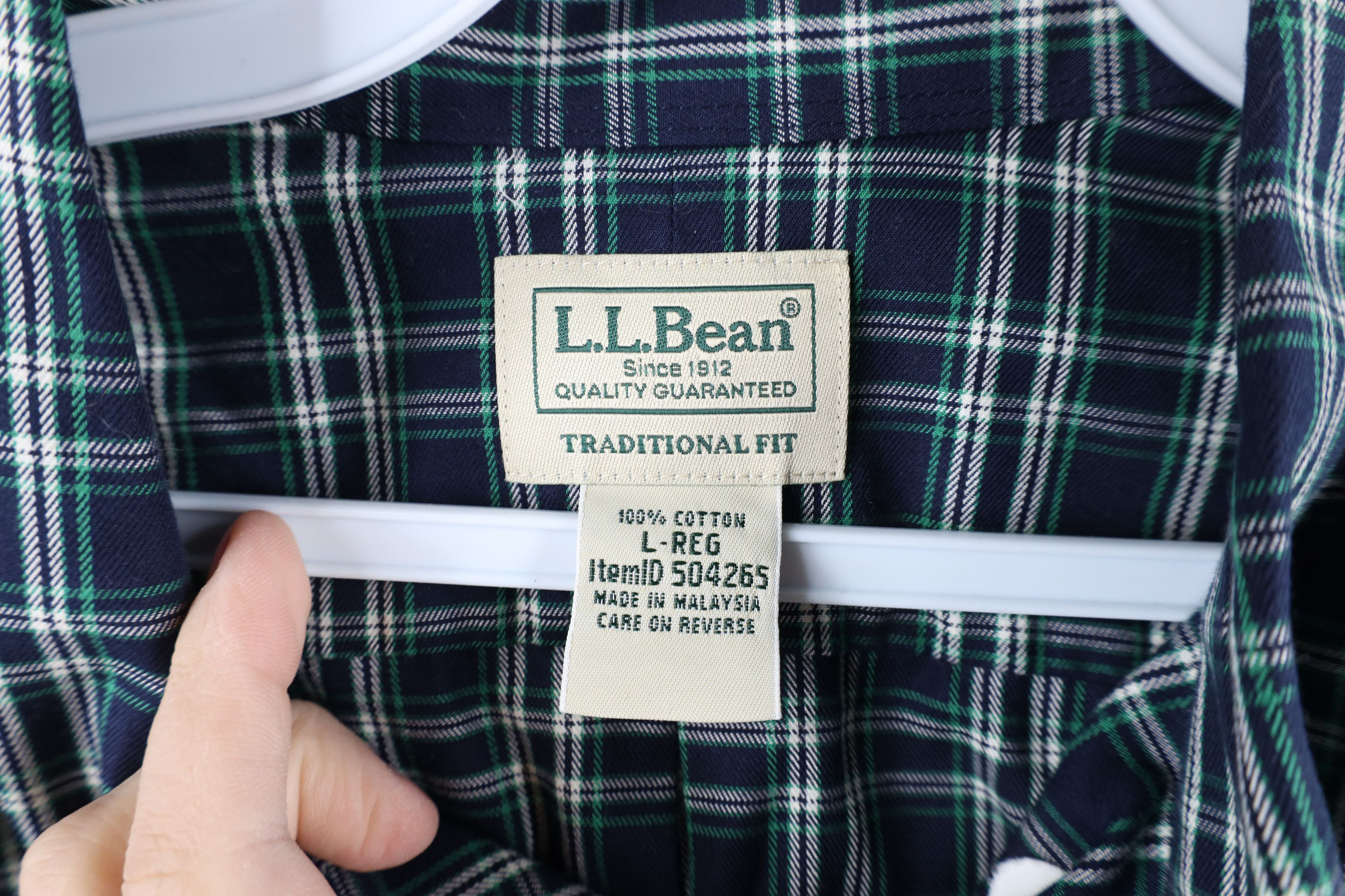 L.L. Bean Vintage LL Bean Fit Short Sleeve Collared Button Shirt Plaid Size US L / EU 52-54 / 3 - 5 Thumbnail