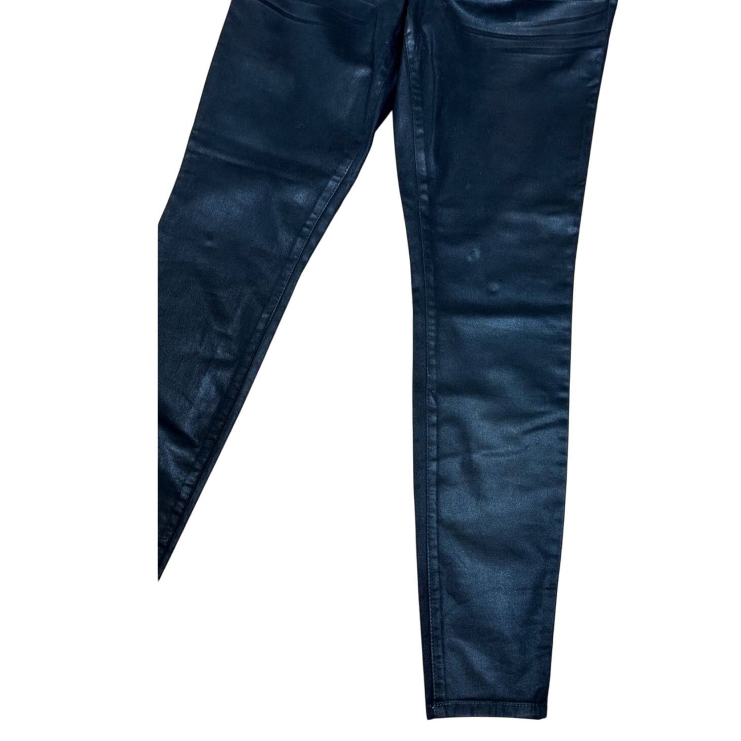 Jessica Simpson Jessica Simpson Mid Rise Skinny Jeans Shiny Black 8 (29) Size 29" - 13 Thumbnail