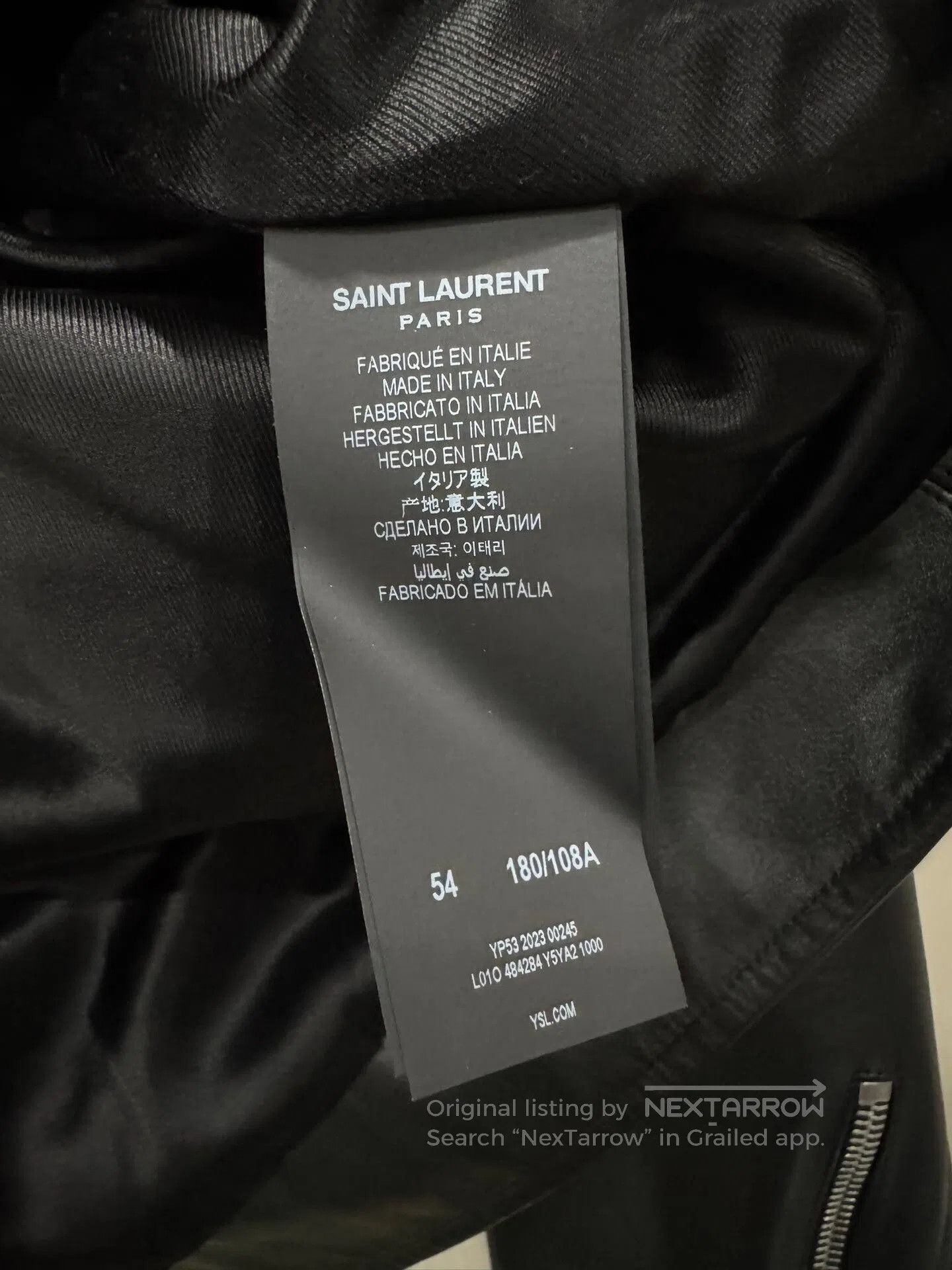 Yves Saint Laurent saint laurent black leather motorcycle jacket. Size US L / EU 52-54 / 3 - 8 Thumbnail