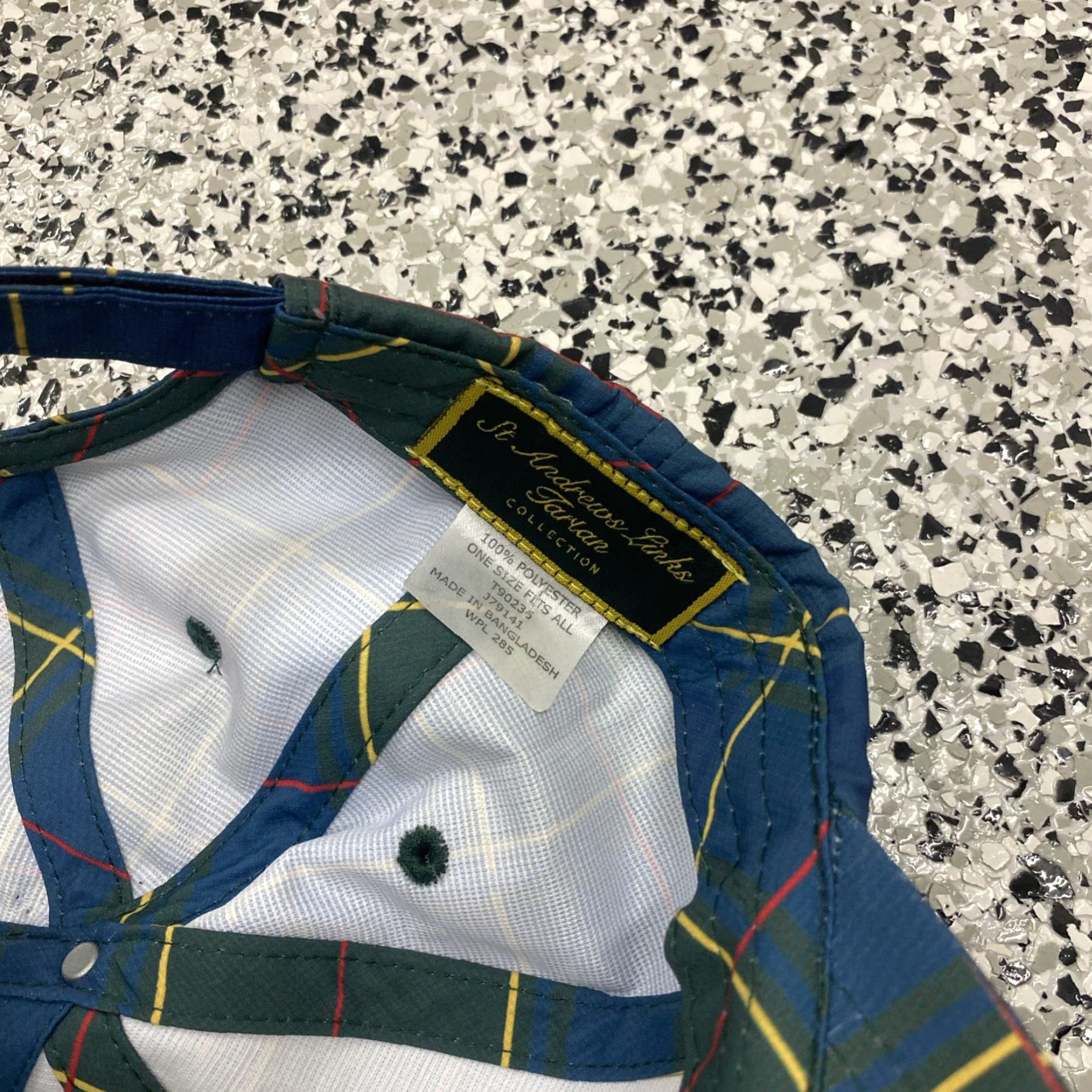 Vintage VINTAGE St.Andrews Links Hat Golf Old Course Strapback Blue/Green Plaid Men Adjustable Size ONE SIZE - 5 Thumbnail