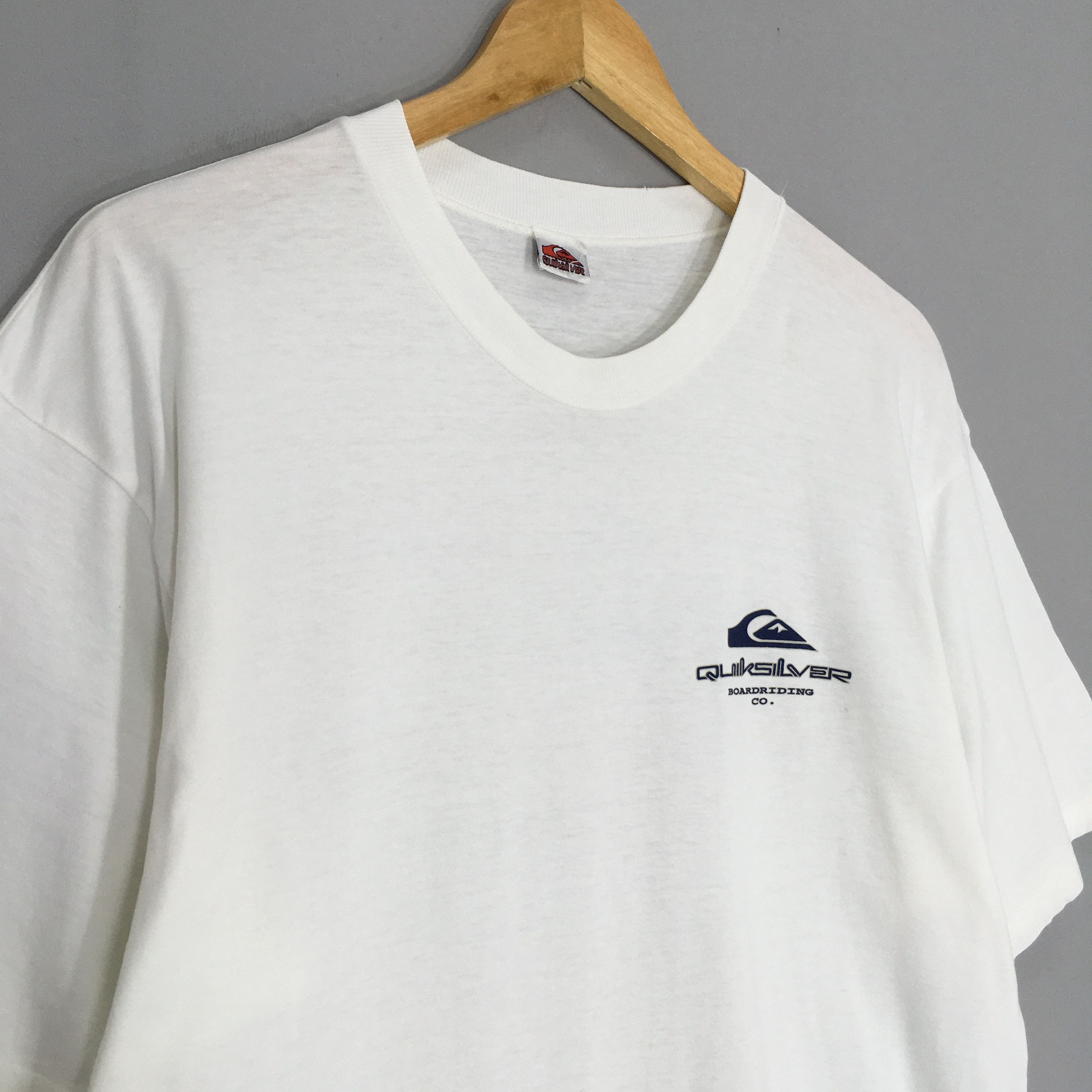 Quiksilver × Vintage Vintage 1990s Quiksilver Skateboards White T Shirt Large Size US L / EU 52-54 / 3 - 7 Thumbnail