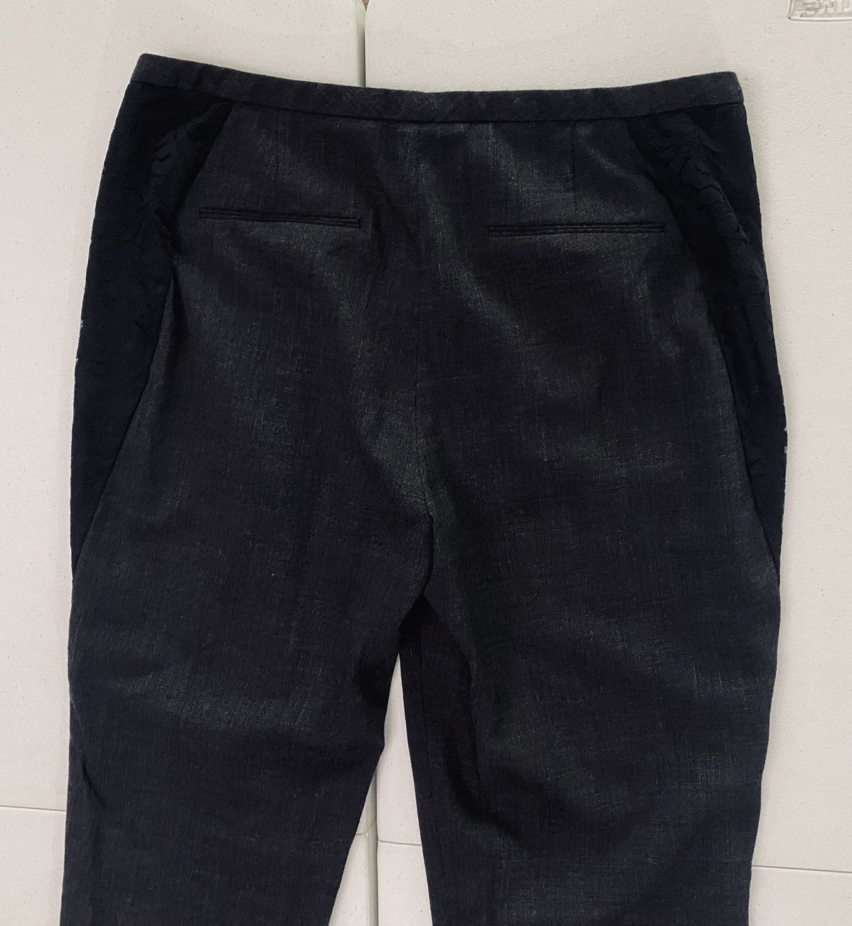 Elie Tahari Elie Tahari Women's Asphalt Black Wool Black Laced Side Pant Size 30" / US 8 / IT 44 - 9 Thumbnail