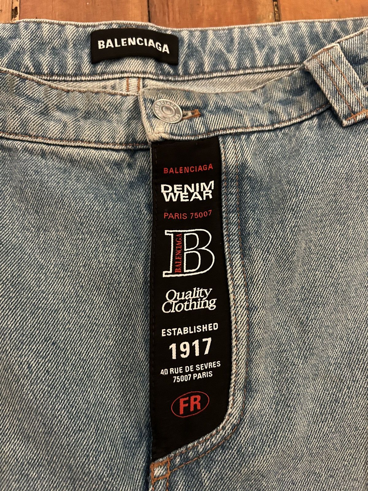Balenciaga Balenciaga Denim Shorts Size US 31 - 2 Thumbnail
