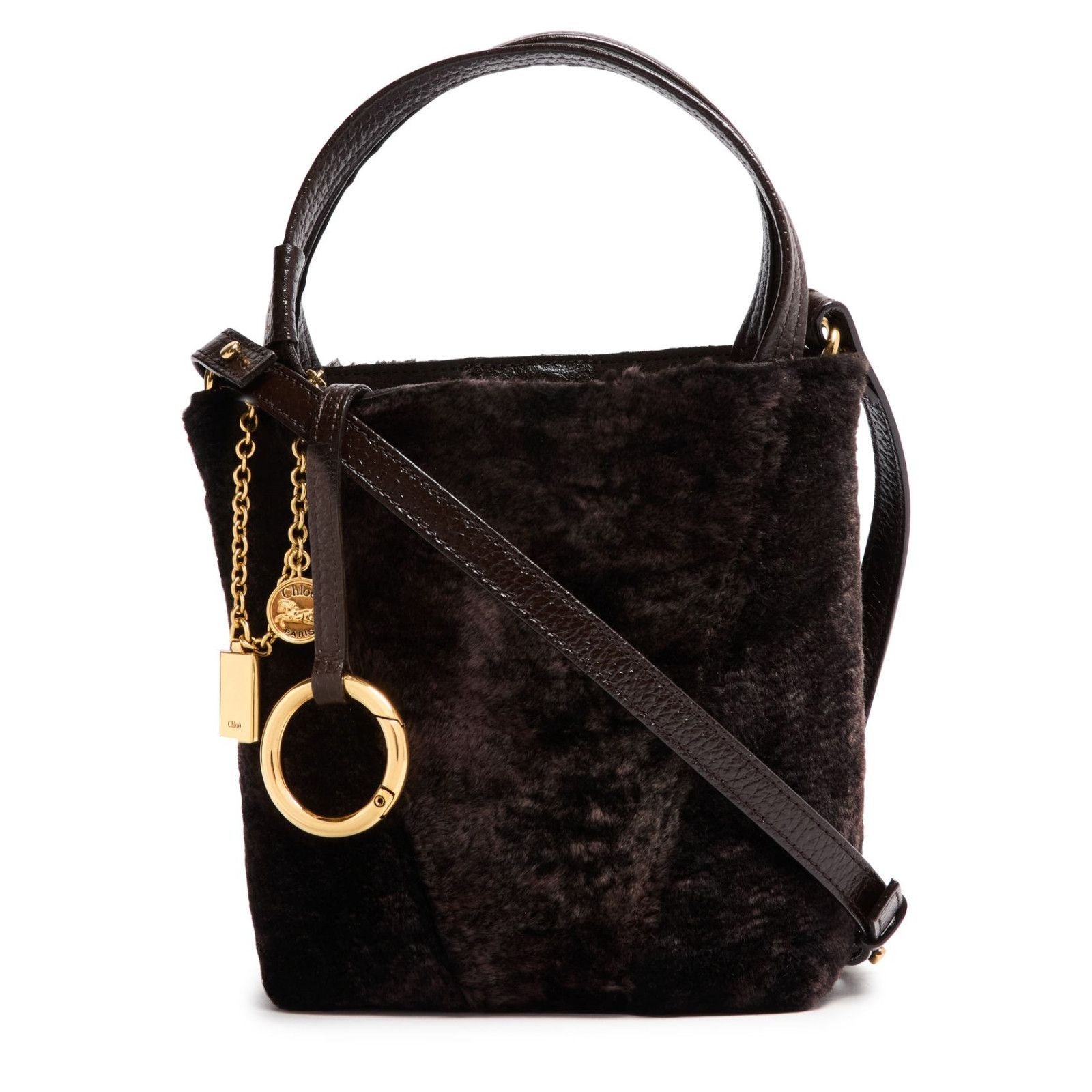 Chloe Chloe Spin Brown Shearling Tote Bag New & Authentic Size ONE SIZE - 1 Thumbnail