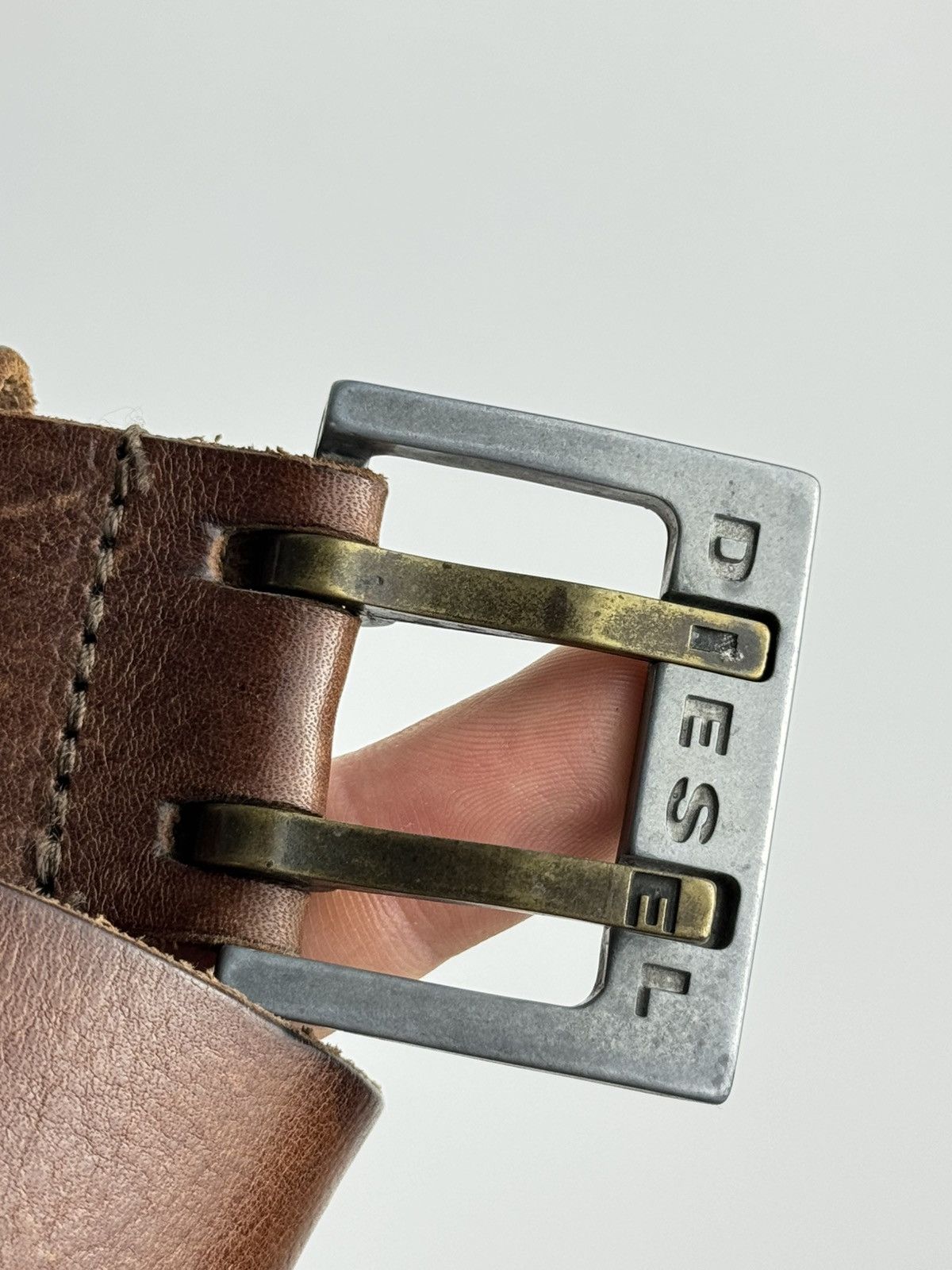 Diesel Vintage Y2K Diesel Leather Belt Brown Made in Italy 🇮🇹 Size ONE SIZE - 2 Thumbnail