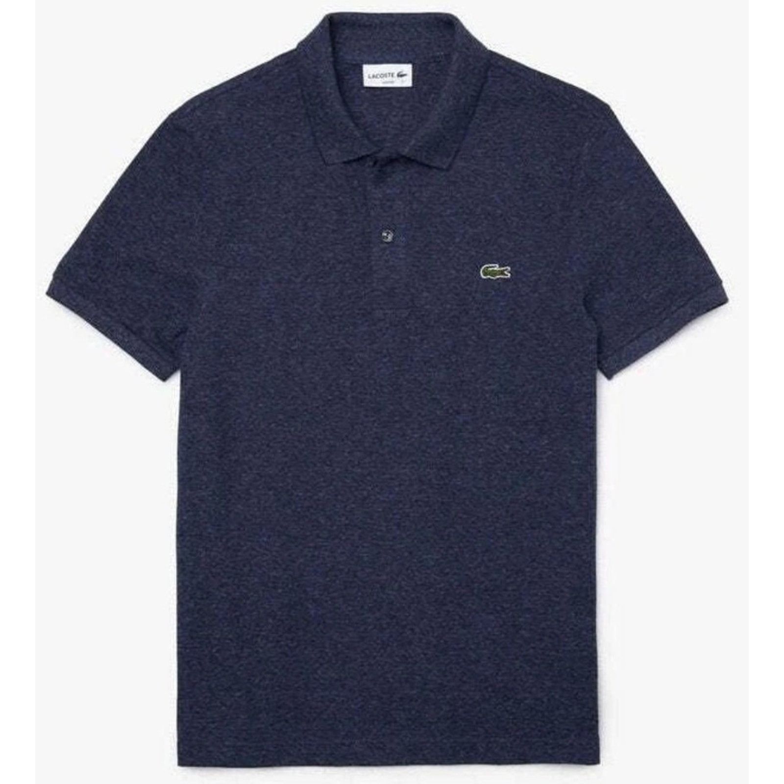Lacoste Lacoste Mens Classic Pique Slim Fit Polo Blue Heathered XL Size US XL / EU 56 / 4 - 1 Thumbnail