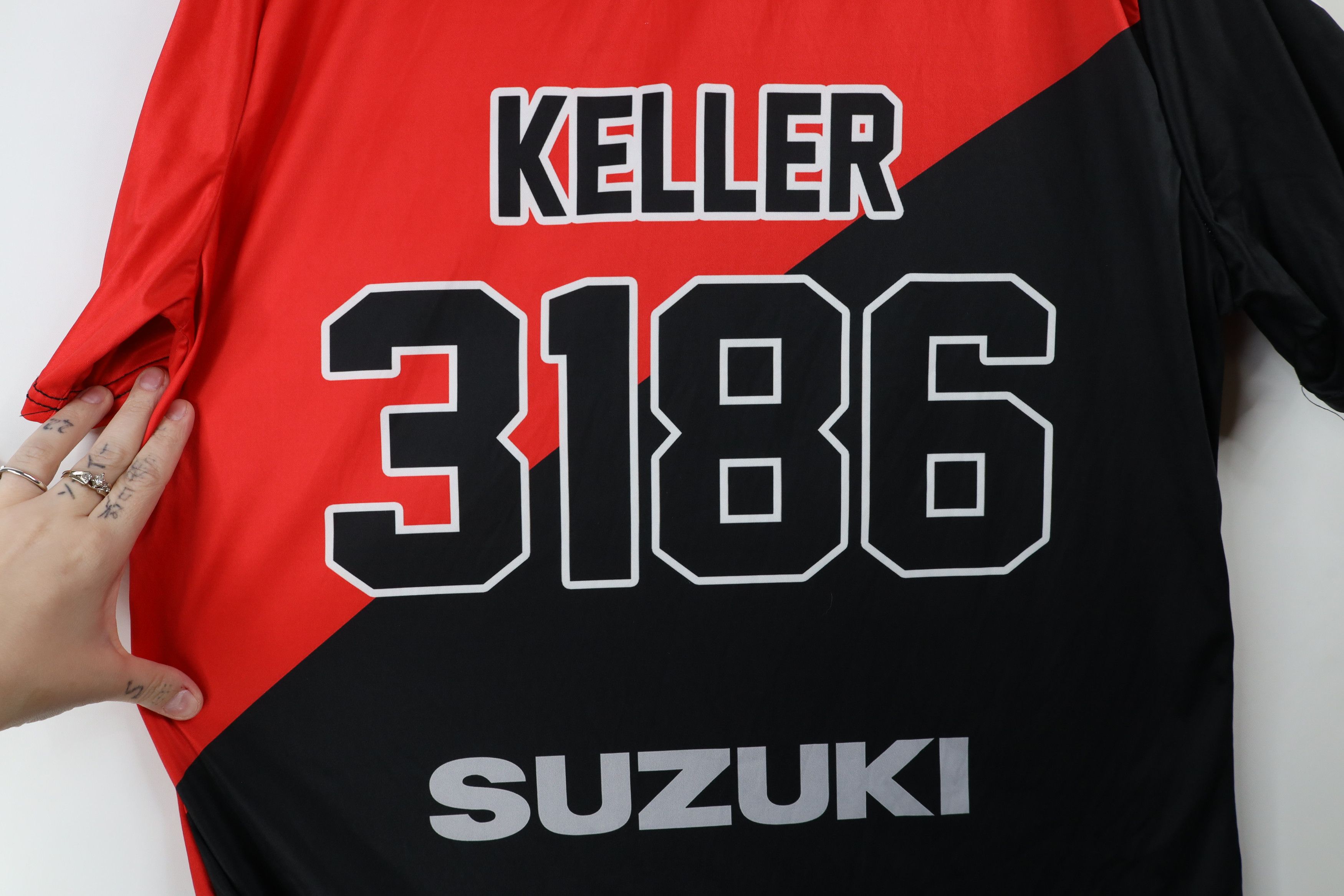 Vintage Vintage Suzuki Racing Spell All Over Print Jersey T-Shirt Size US L / EU 52-54 / 3 - 10 Thumbnail