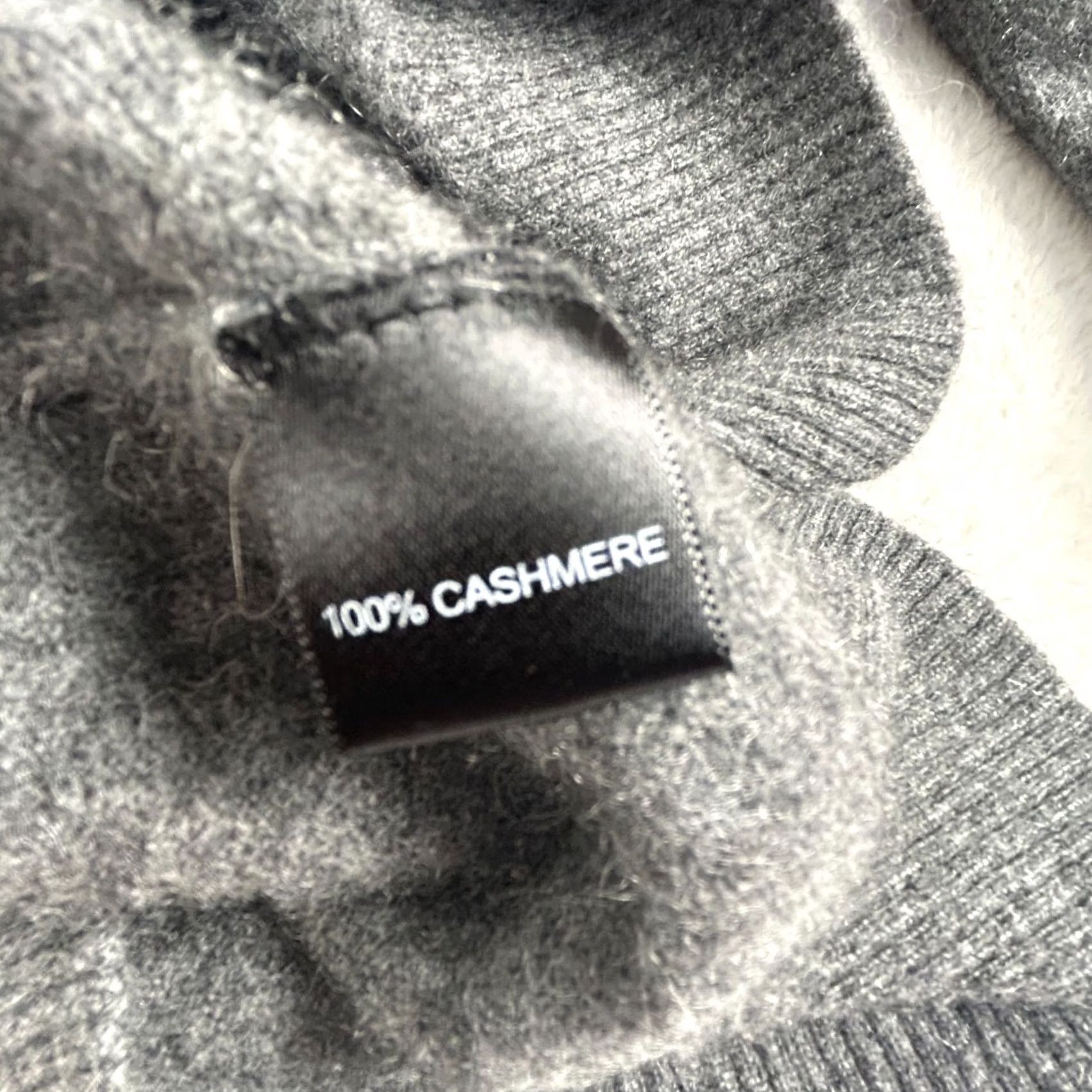 Vintage Cheviot Womens Cashmere Quarter-Zip Mock Neck Pullover Sweater 2XL Gray Cozy Size XXL / US 16-18 / IT 52-54 - 4 Thumbnail