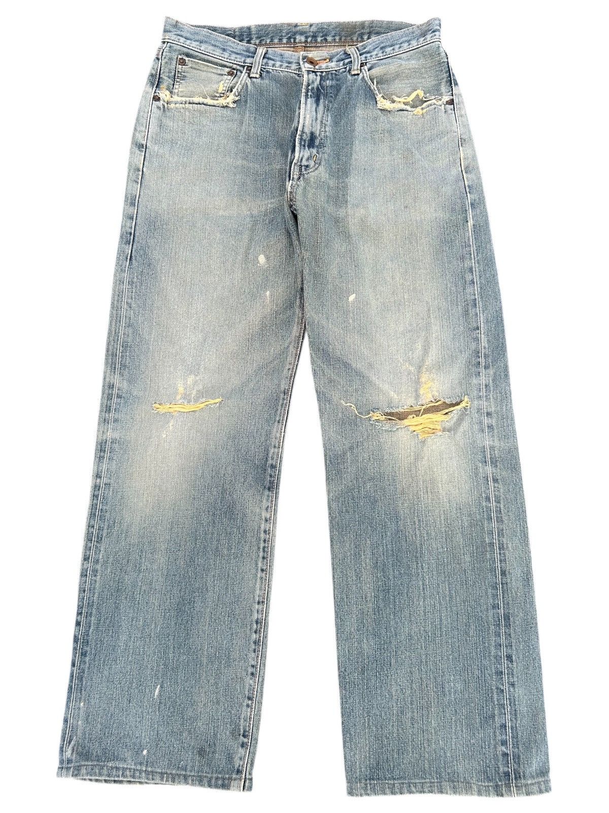 Japanese Brand × Kapital × Vintage Edwin Selvedge Distressed Baggy Mudwash Denim Jeans Size US 31 - 1 Thumbnail