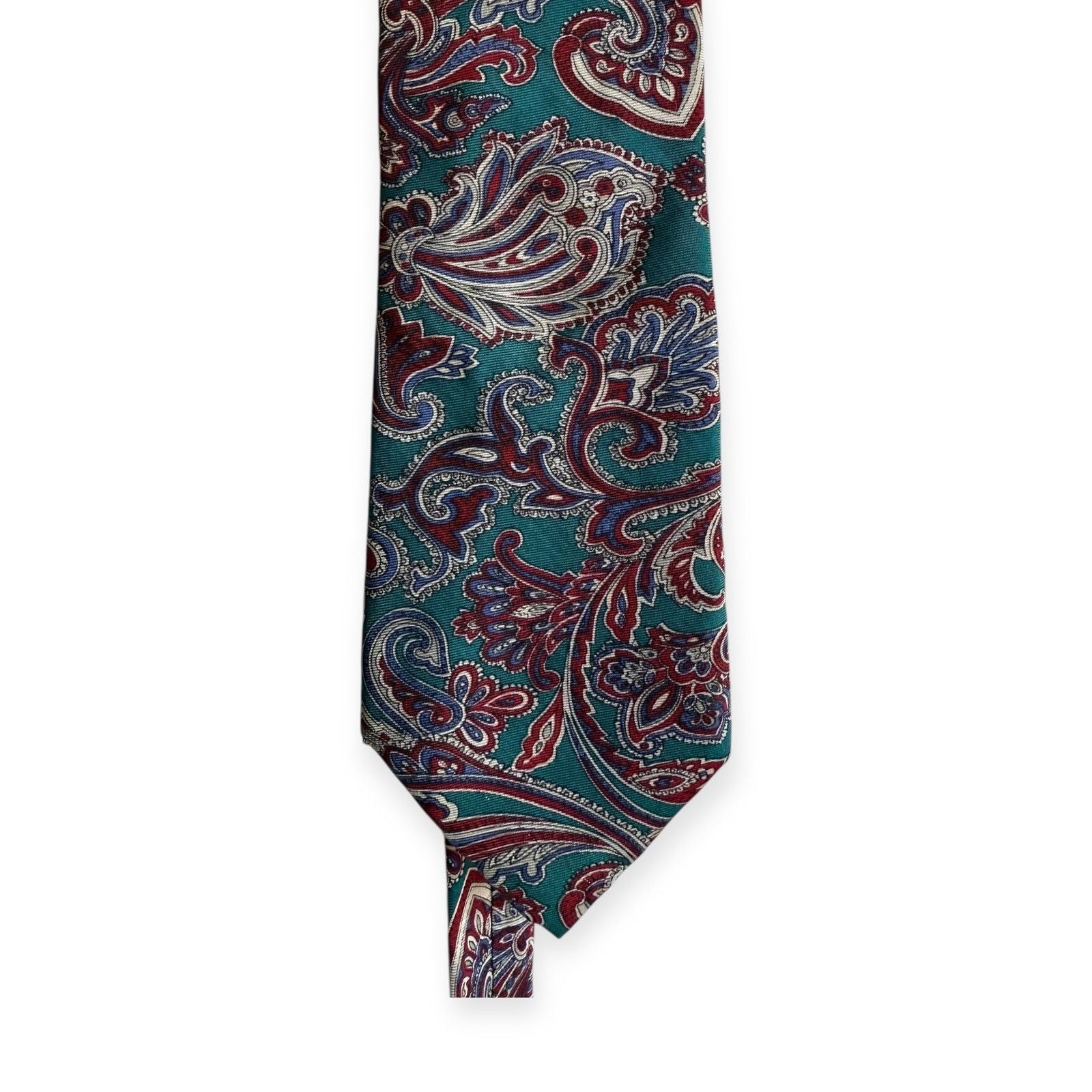 Bert Pulitzer Bert Pulitzer Purple Turquoise Paisley Neck Tie 62” x 4” Size ONE SIZE - 2 Thumbnail