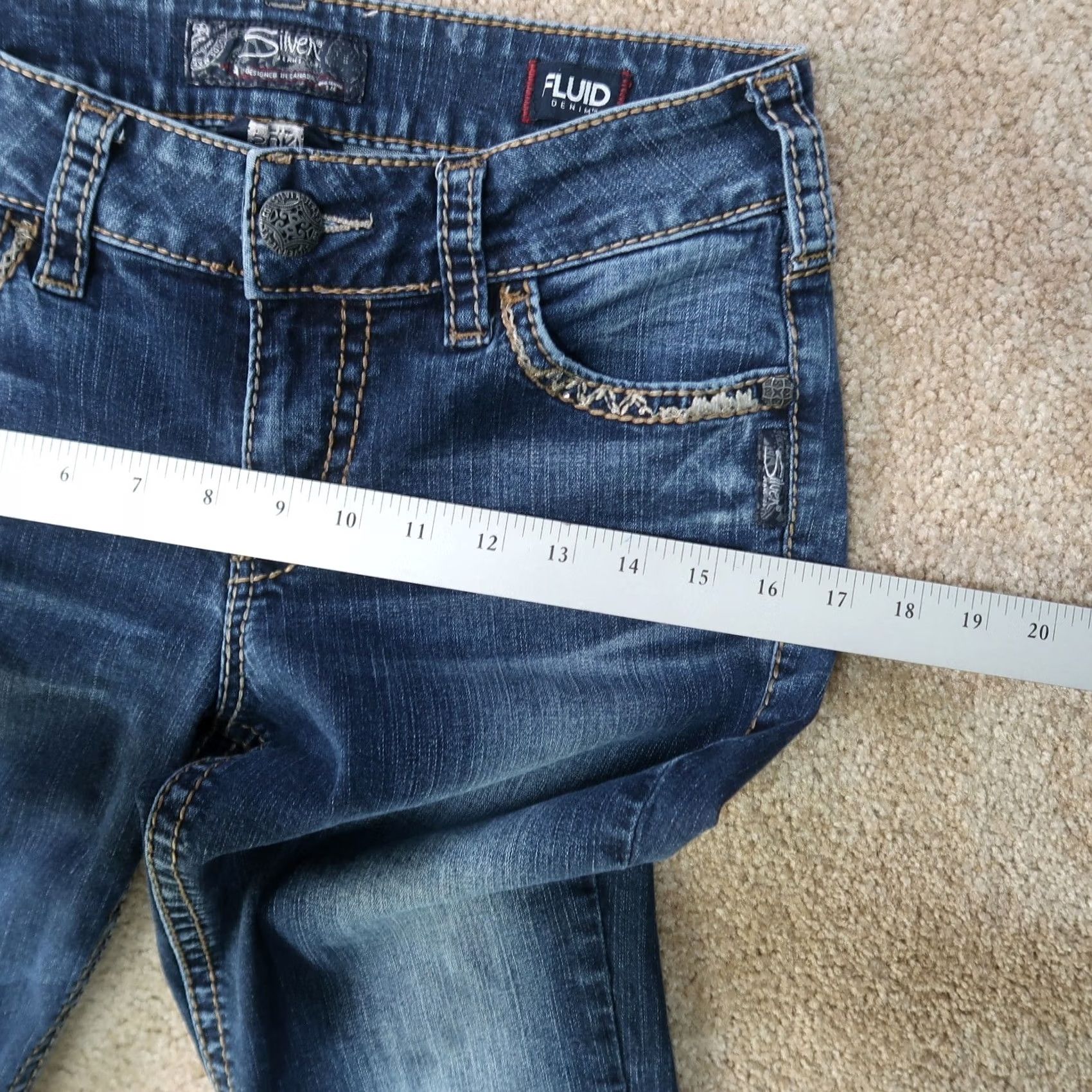 Silver Jeans Co. Silver Jeans Suki Bootcut Jeans Women's 28x31 Blue Denim Stretch Slim 5-Pocket Regular Mids Rise Adult Womens Jeans Size 28" / US 6 / IT 42 - 7 Thumbnail
