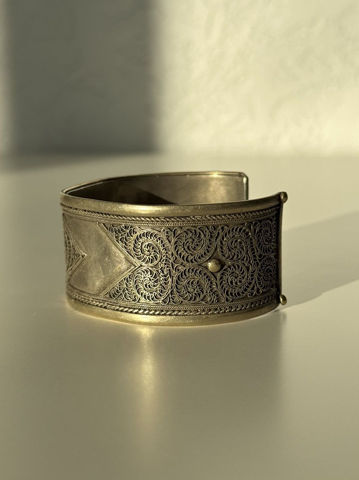Vintage ★0% TAX★ ANTIQUE HIPPIE NATURAL PATINA METAL BRACELET PUNK Size ONE SIZE - 3 Thumbnail