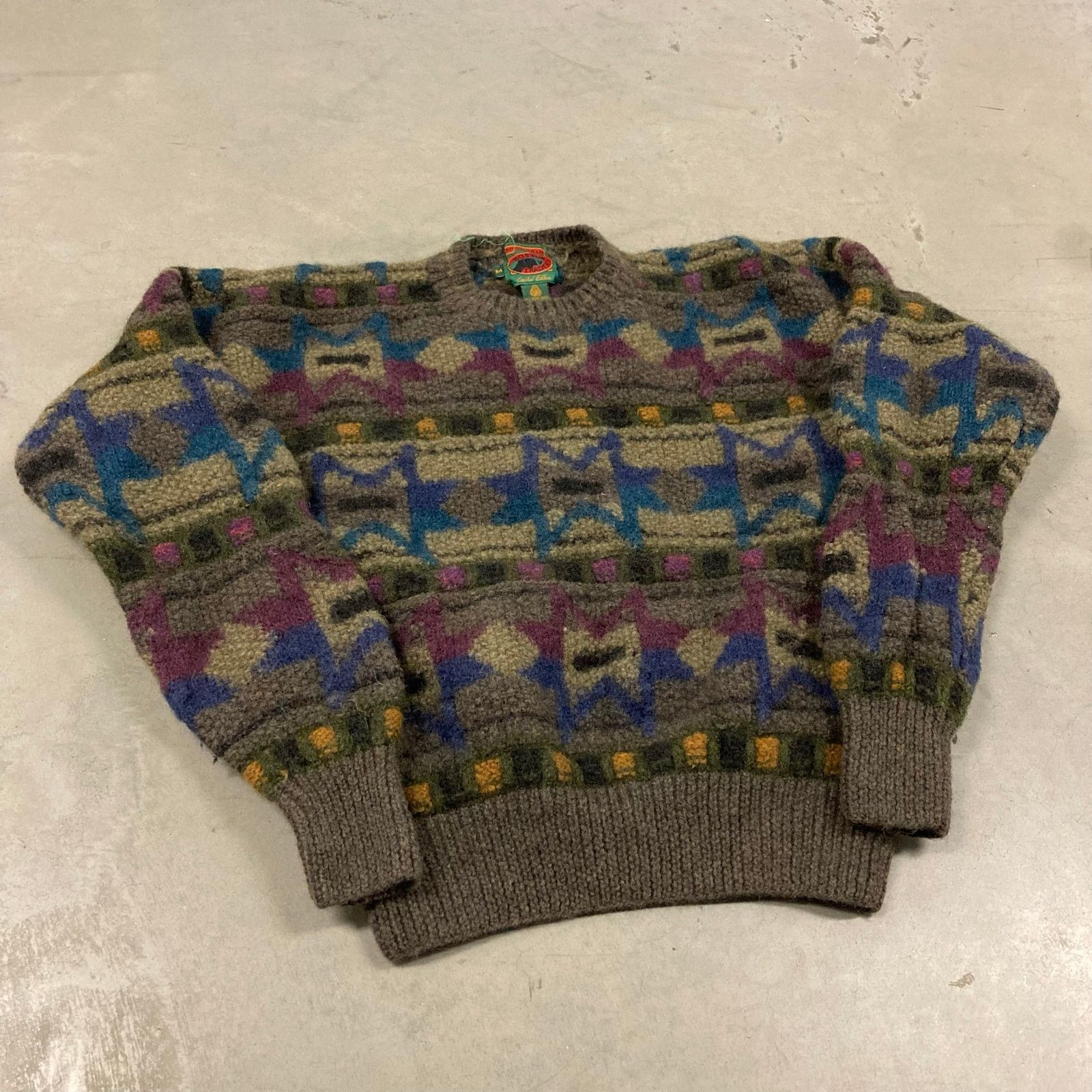 Vintage 90s patterned Boston traders sweater Size US M / EU 48-50 / 2 - 1 Thumbnail