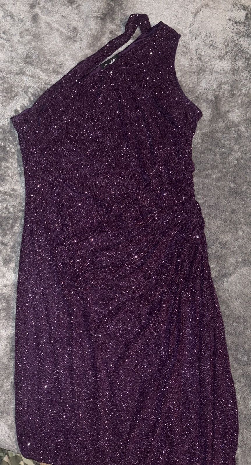 Other Sparkly Purple One Shoulder Dress Size XL / US 12-14 / IT 48-50 - 1 Preview