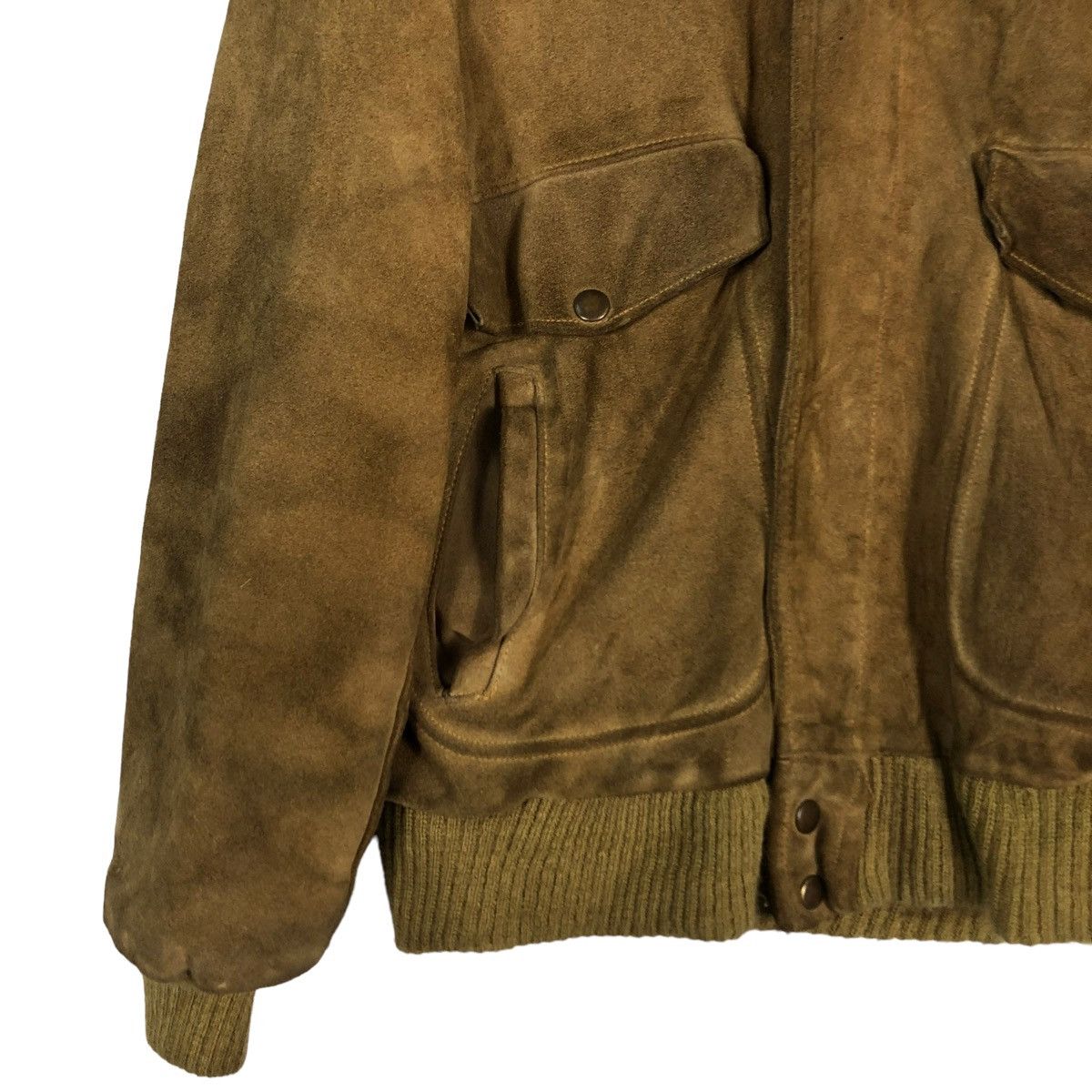 Genuine Leather 🔥TRUE VINTAGE 70’s WILLIAM BARRY USA SHERPA LINING MILITARY Size US M / EU 48-50 / 2 - 6 Thumbnail