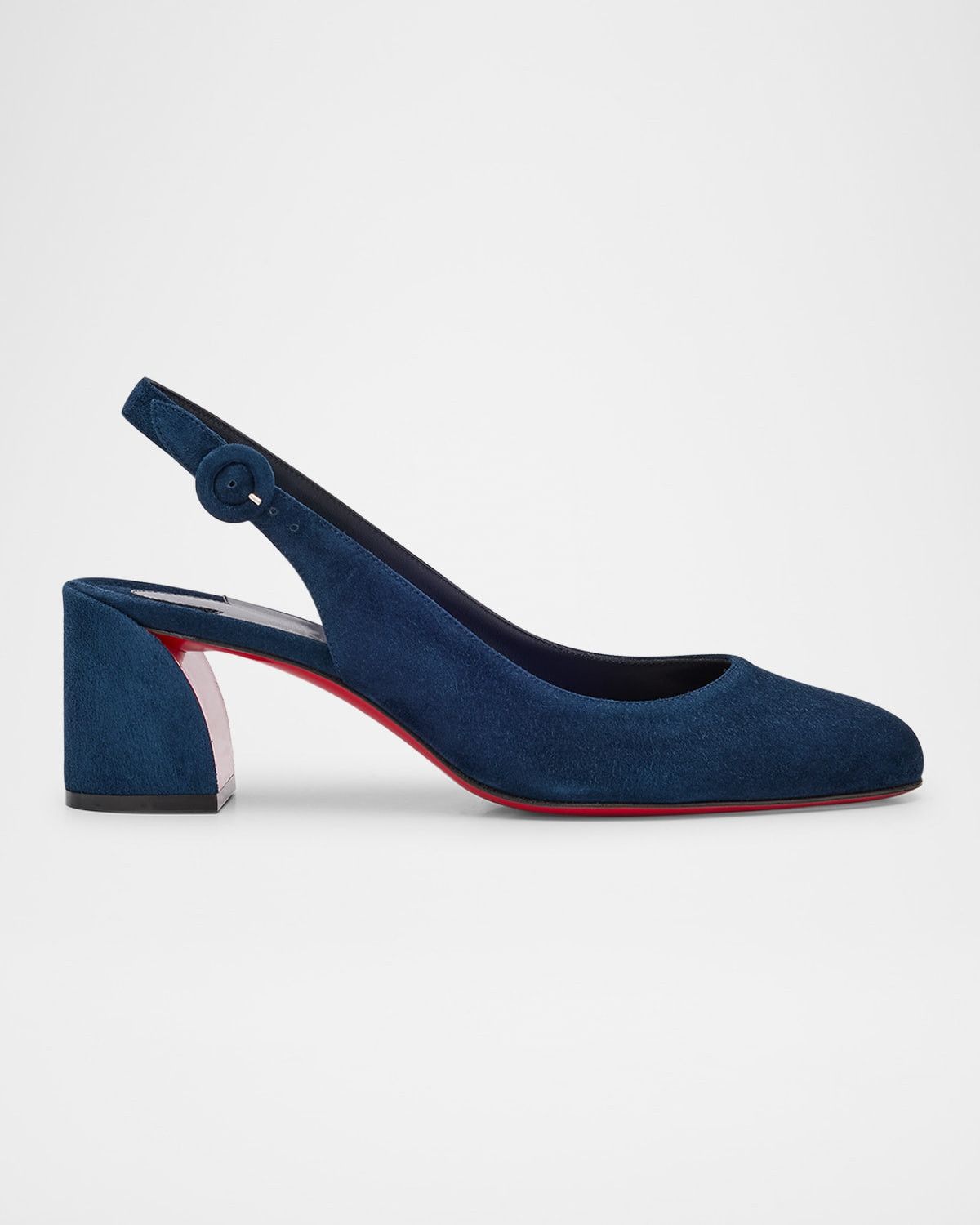 Christian Louboutin So Jane Sling 55 Marine Blue Slingback Sandal Block Heel 36 Size US 6 / IT 36 - 1 Thumbnail