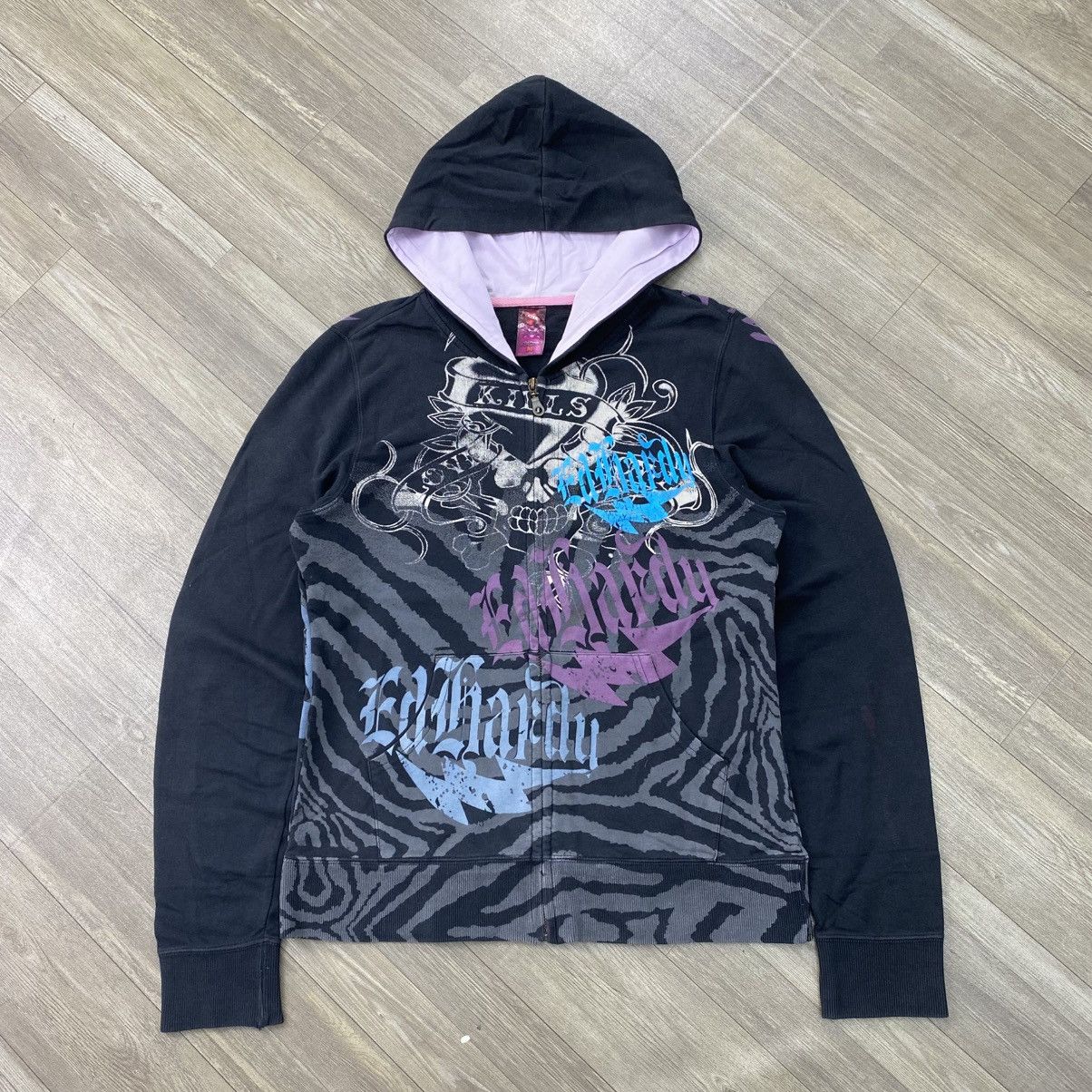 Ed Hardy Vintage Ed Hardy Love Kills Slowly Y2K Zip-Up Hoodie Size US M / EU 48-50 / 2 - 1 Thumbnail
