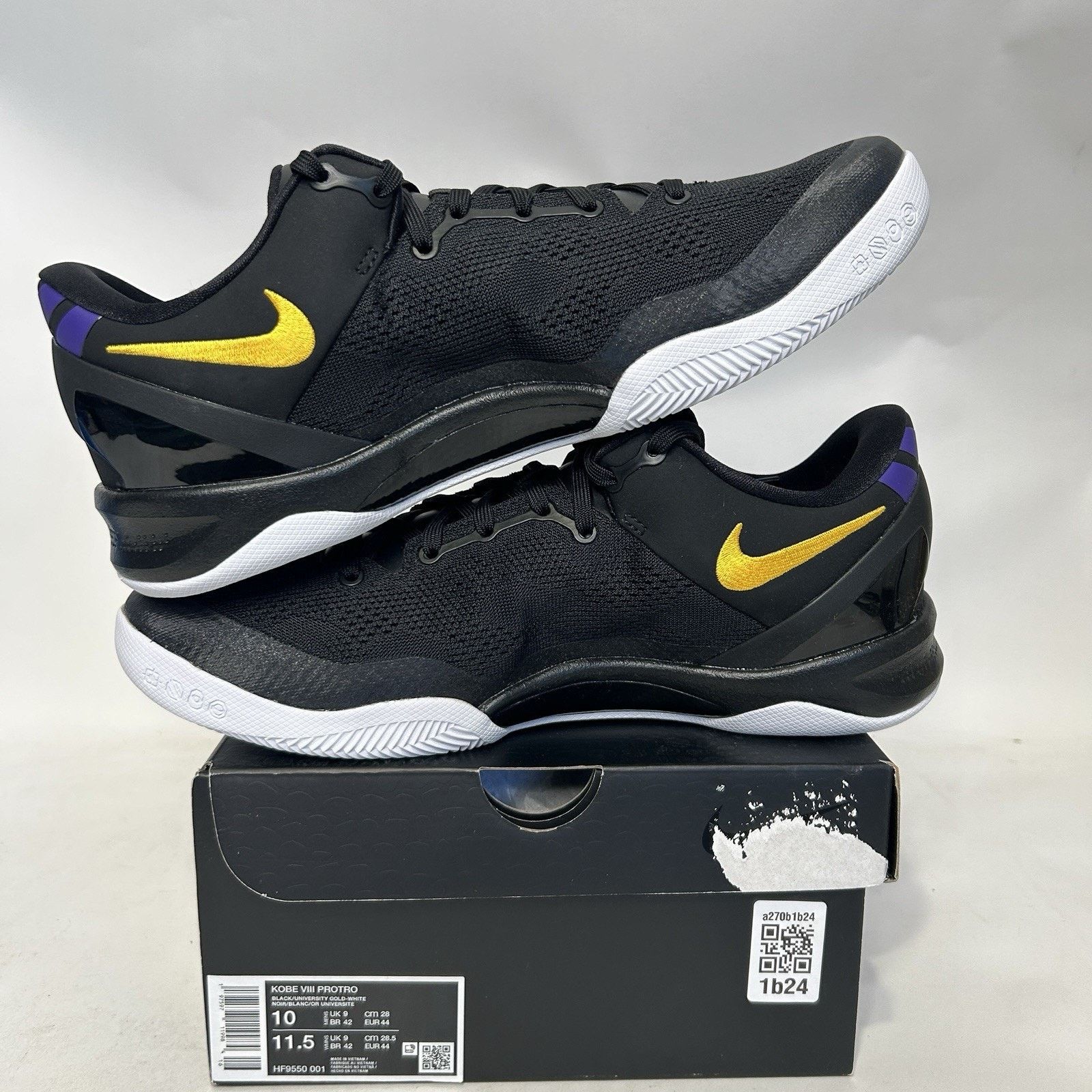 Nike Nike Kobe VIII 8 Protro “Lakers Away/Black Purple” Size US 10 / EU 43 - 3 Thumbnail