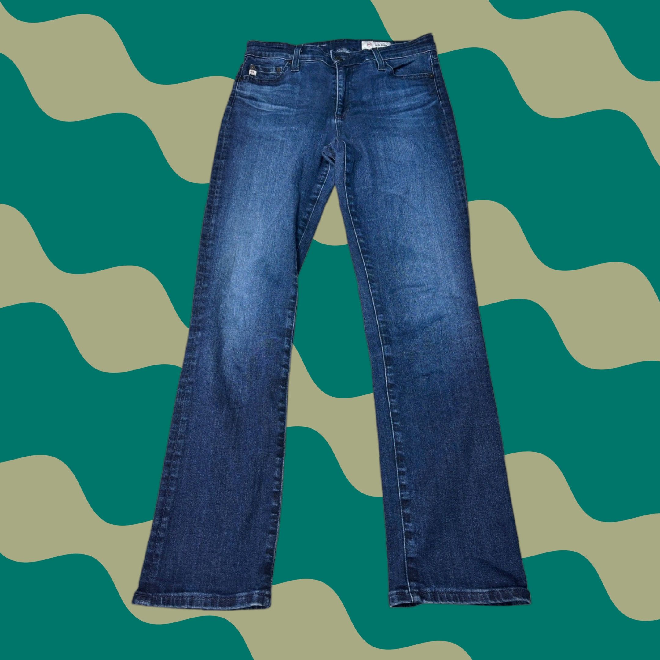 Vintage AG Adriano Goldschmied Prima Cigarette Straight Jeans Blue 28X28 Women Everyday Denim Straight Slim Pockets 5-Pocket Logo Embroidered Vintage N/A Size 28" / US 6 / IT 42 - 1 Thumbnail