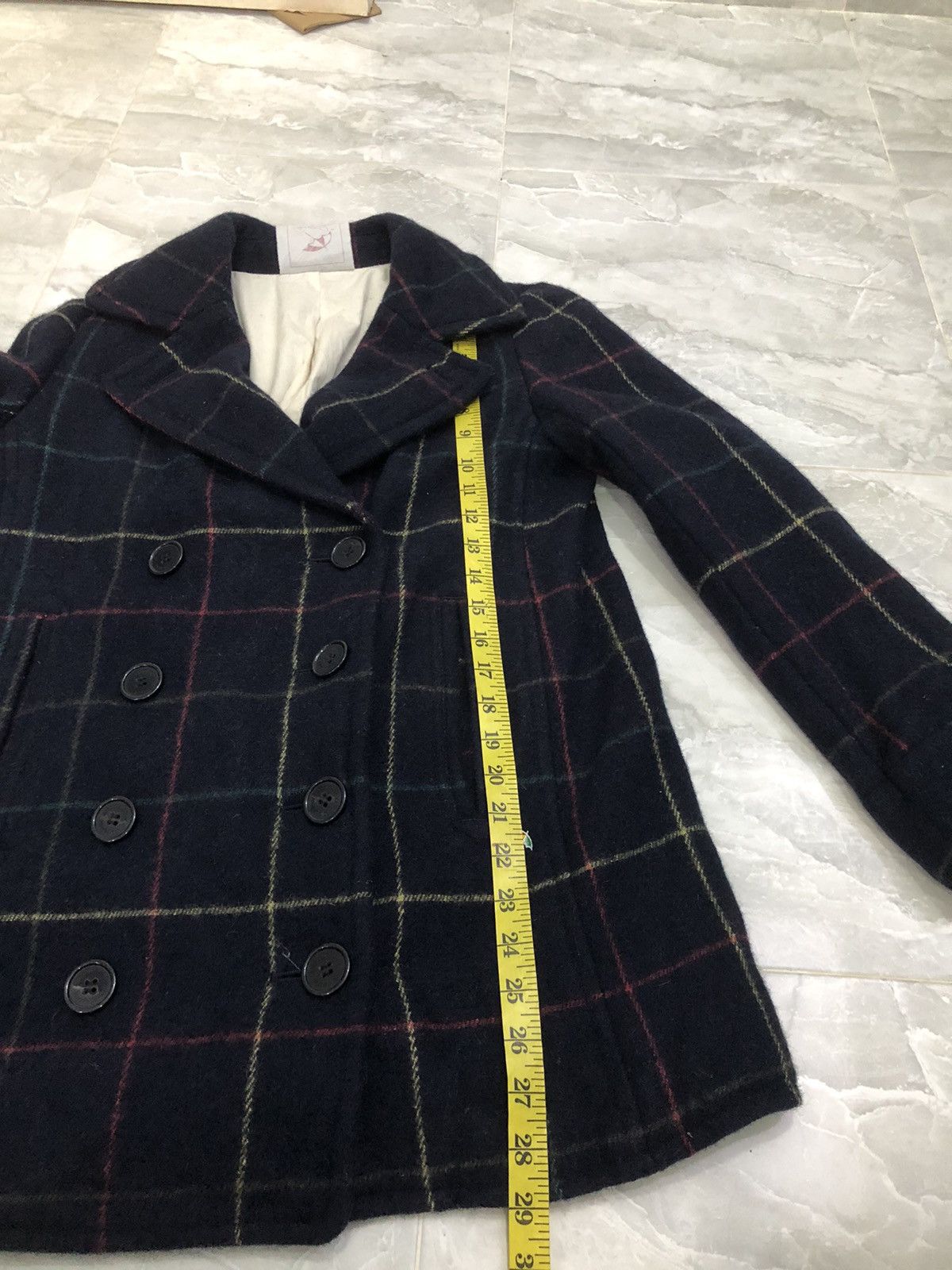 Japanese Brand Arnold Palmer Japan Wool Check Peacoat Women’s 90s Size S / US 4 / IT 40 - 17 Thumbnail