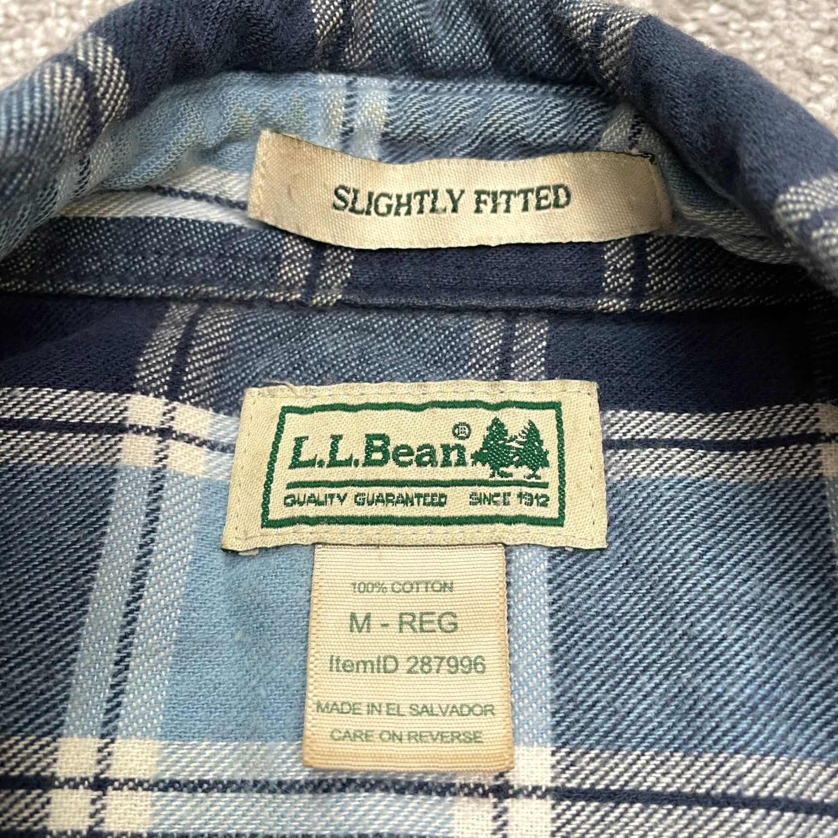 Vintage VINTAGE L.L. Bean Flannel Shirt Mens Medium Blue Plaid Cotton Casual Western Outdoor Size US M / EU 48-50 / 2 - 6 Thumbnail